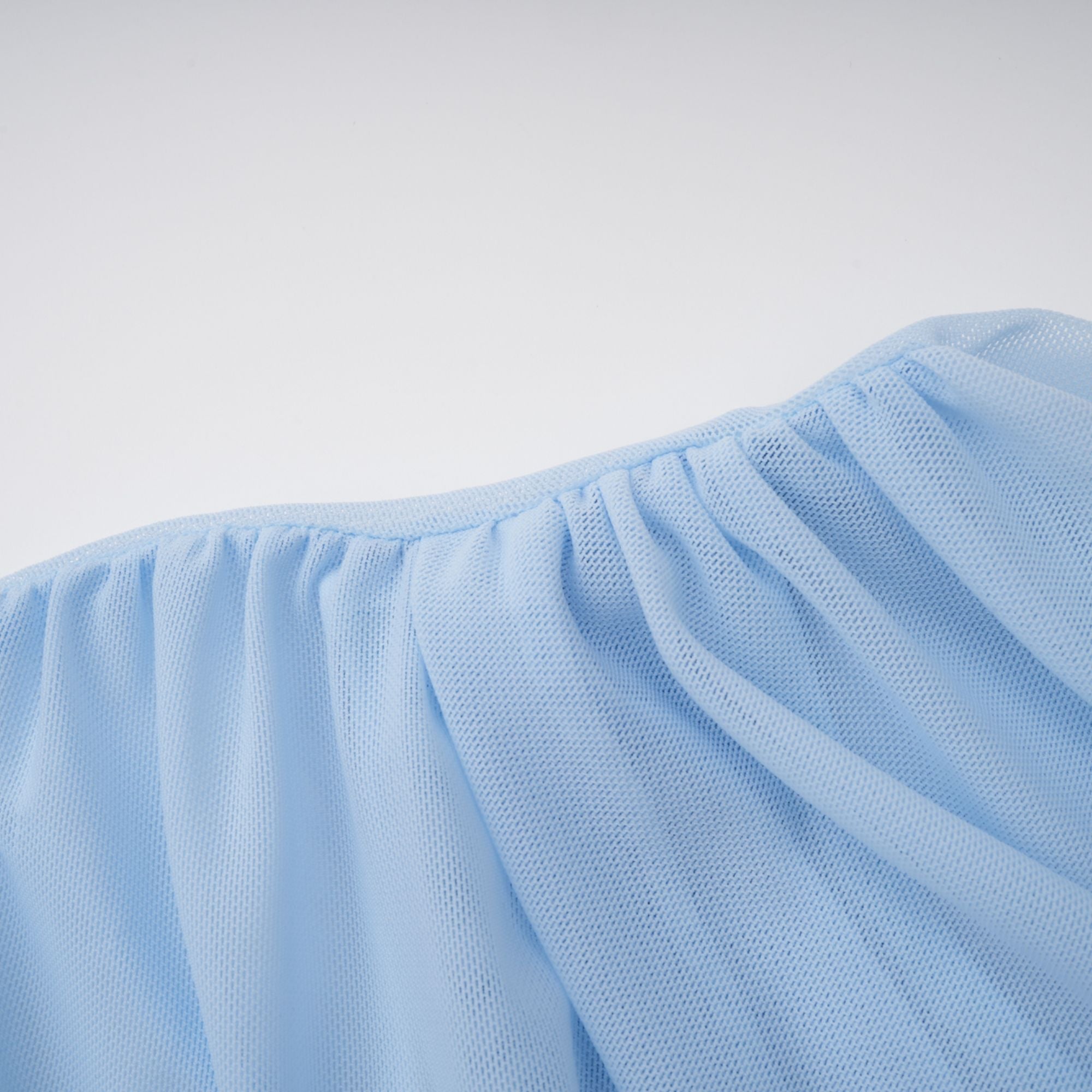 Sylphe Baby-Blue Asymmetrical Pleated Sleeveless Mini Dress