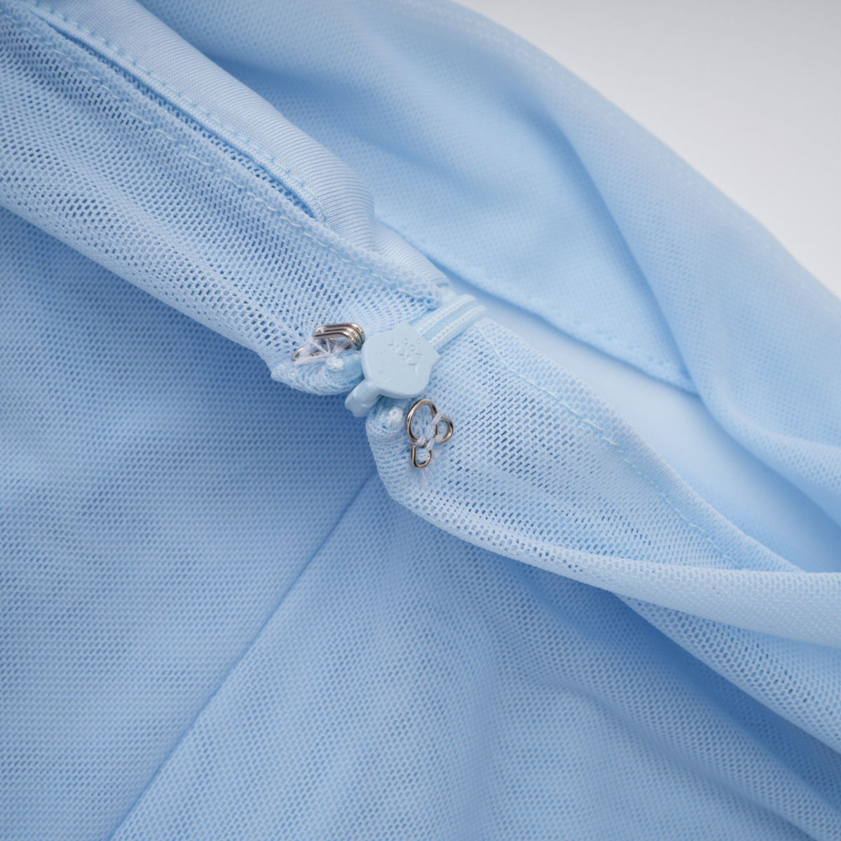 Sylphe Baby-Blue Asymmetrical Pleated Sleeveless Mini Dress (Final Sale-US Only)