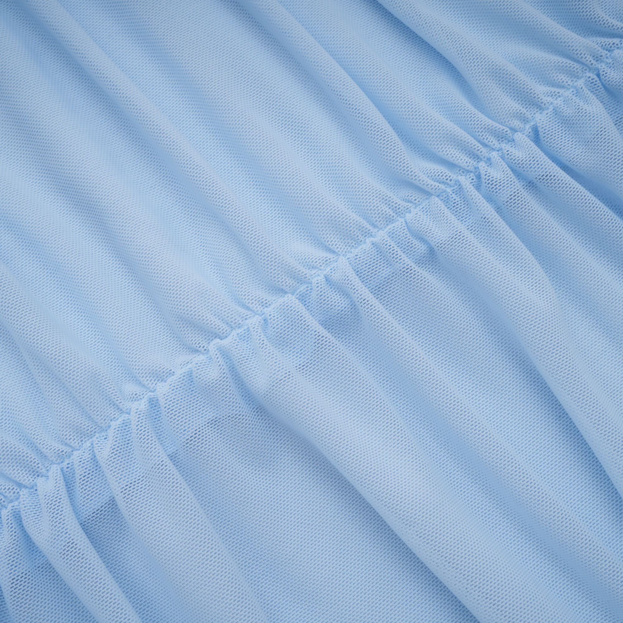 Sylphe Baby-Blue Asymmetrical Pleated Sleeveless Mini Dress