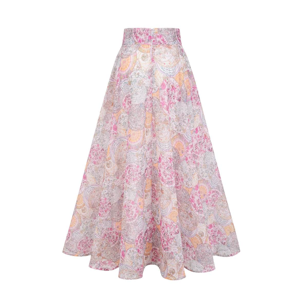 Cherry pink pattern-print shirt & skirt matching set (Final Sale-US Only)