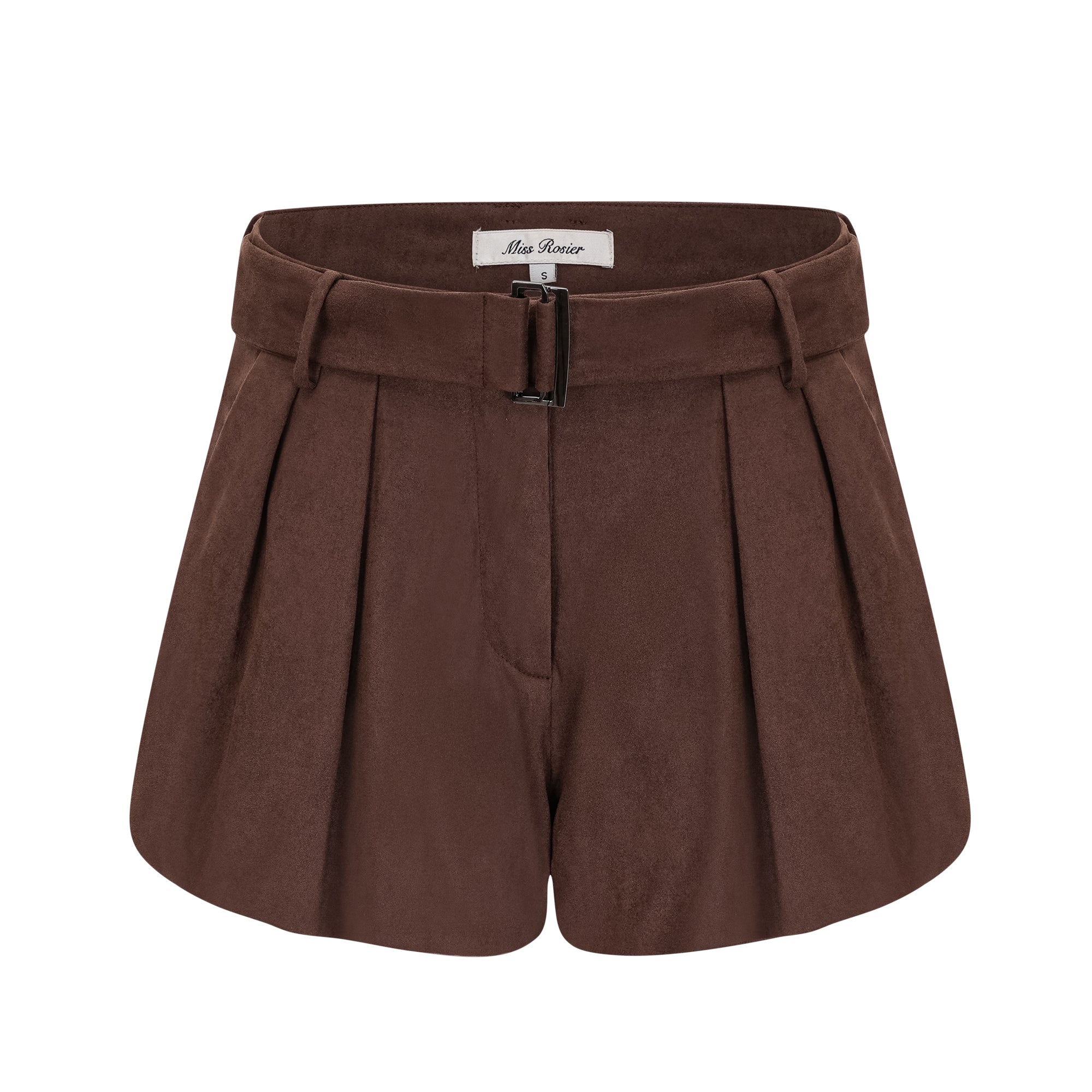 Chaney Brown Suede Bubble Hem Top & Shorts Set (Final Sale-US Only)