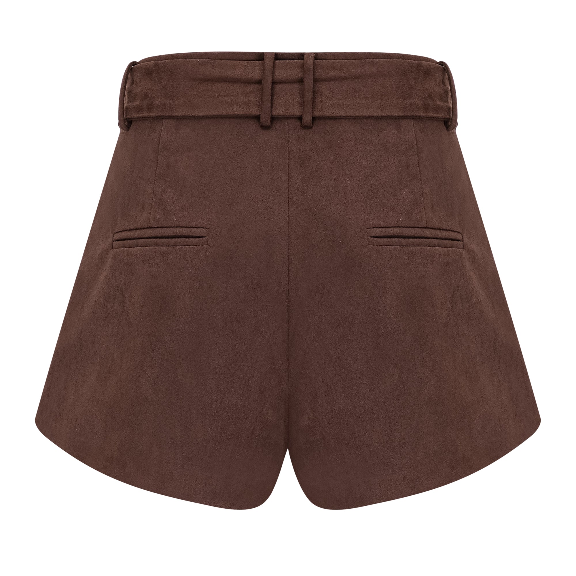 Chaney Brown Suede Bubble Hem Top & Shorts Set