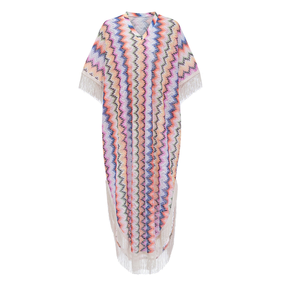 Milena Multicolor Wave Pattern Maxi Dress (Final Sale)