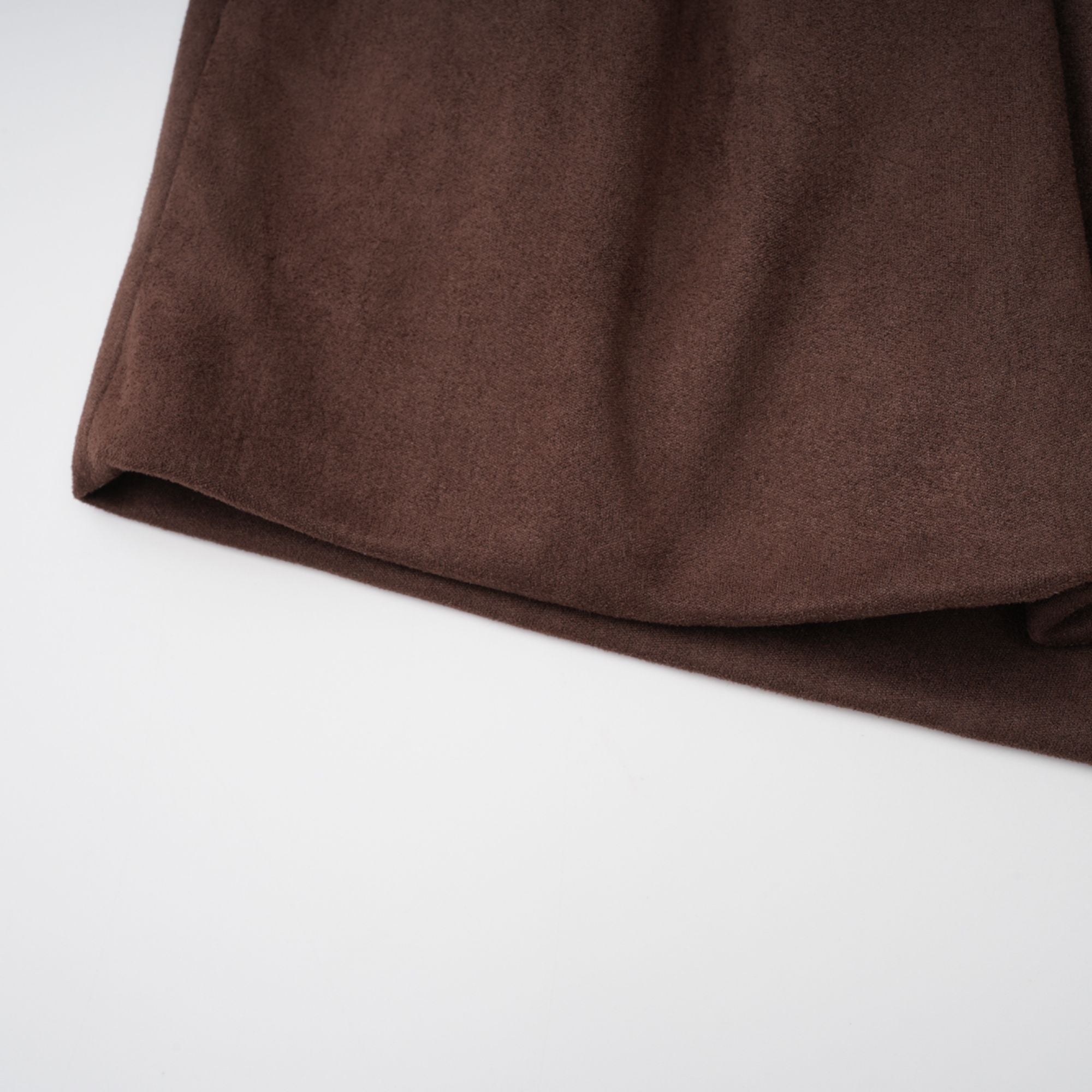 Chaney Brown Suede Bubble Hem Top & Shorts Set