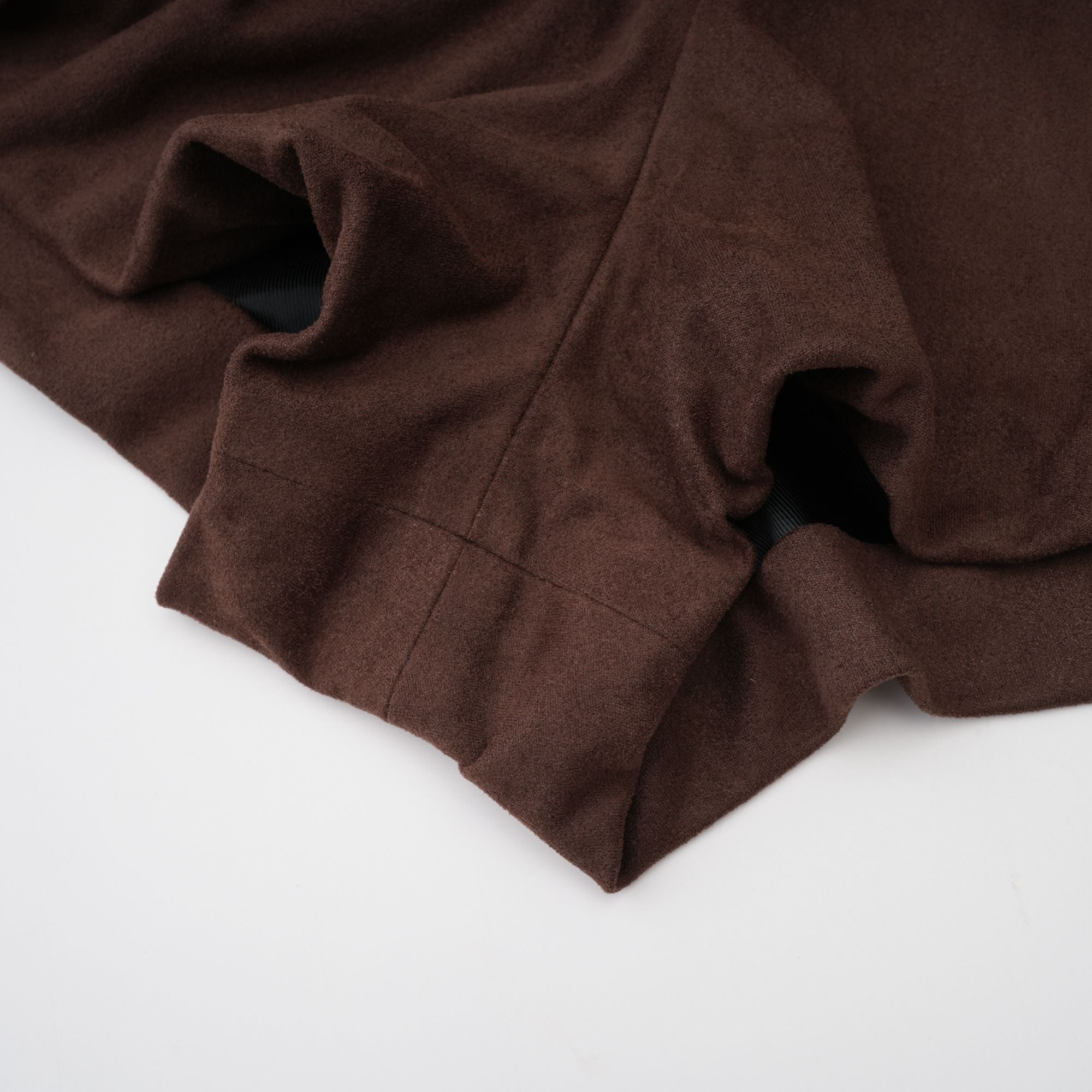 Chaney Brown Suede Bubble Hem Top & Shorts Set