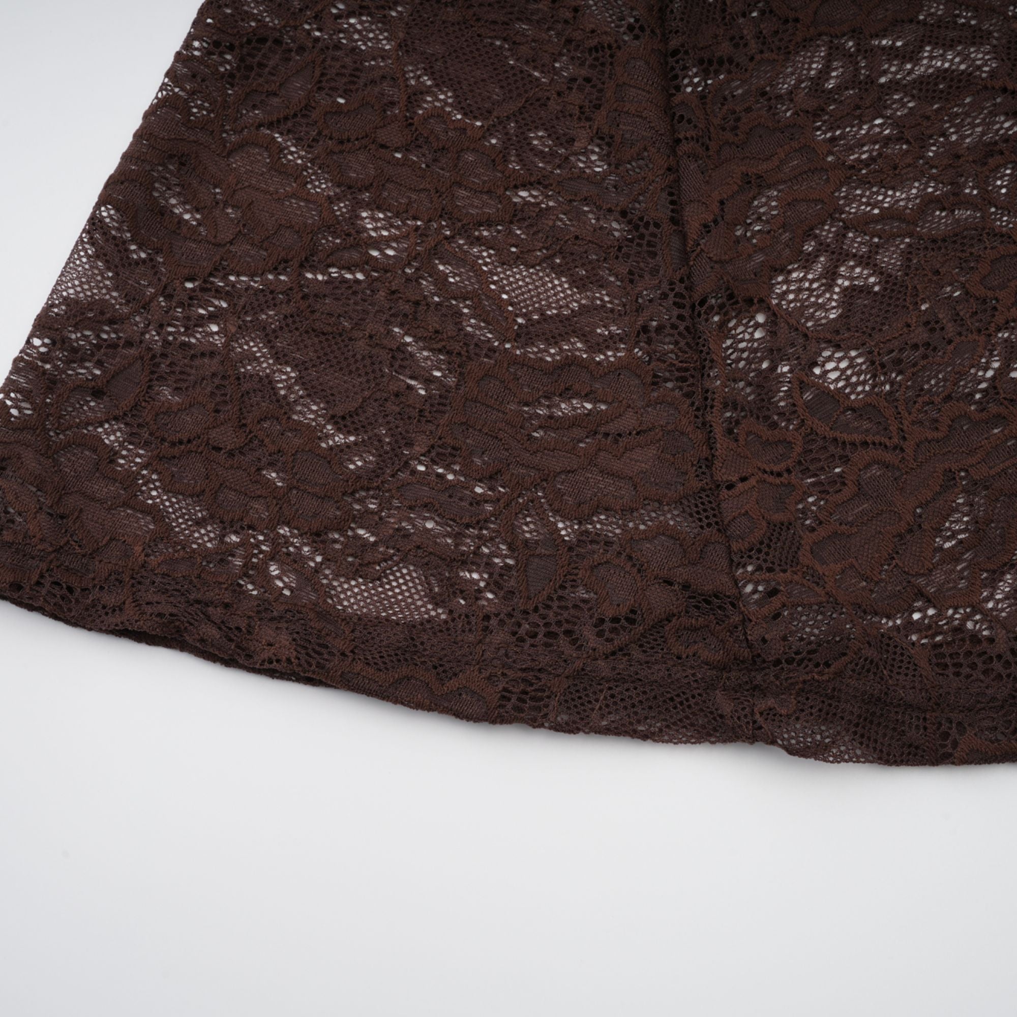 Brigitte Brown Lace Panel Ruched Maxi Dress (Final Sale)