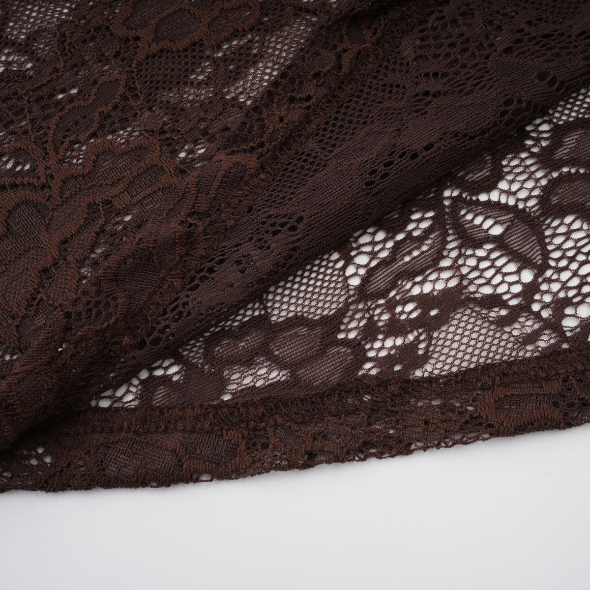 Brigitte Brown Lace Panel Ruched Maxi Dress (Final Sale)