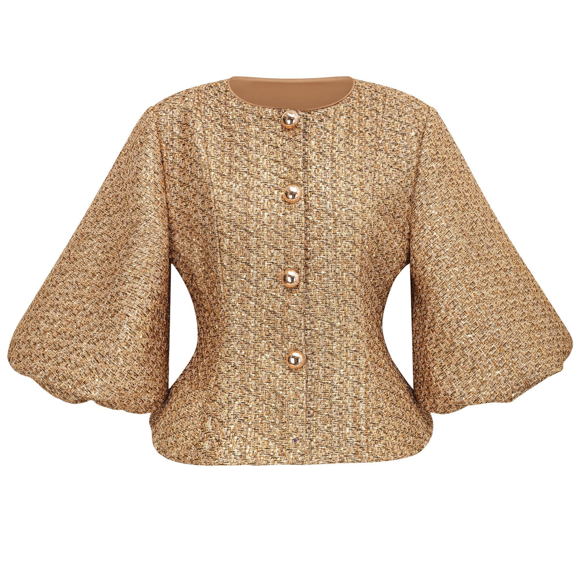 Clothilde Gold Sequined Tweed Jacket