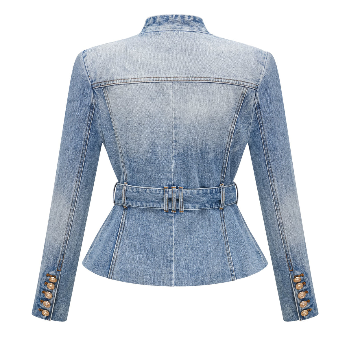 Edda Light Blue Belted Denim Jacket