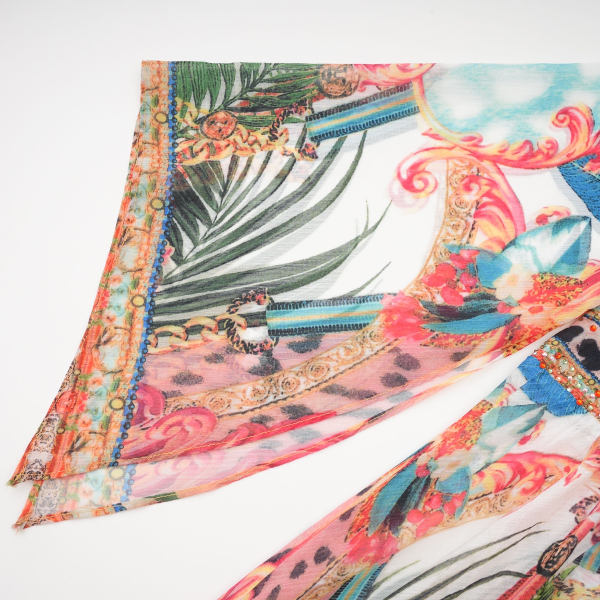 Éva pattern-print V-neck midi dress