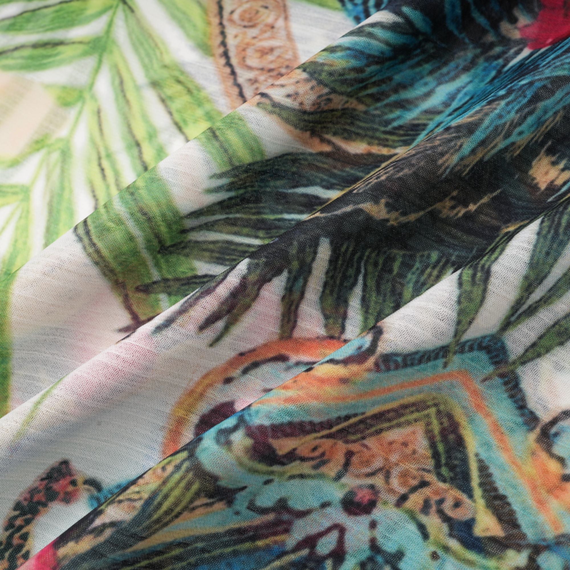 Éva pattern-print V-neck midi dress