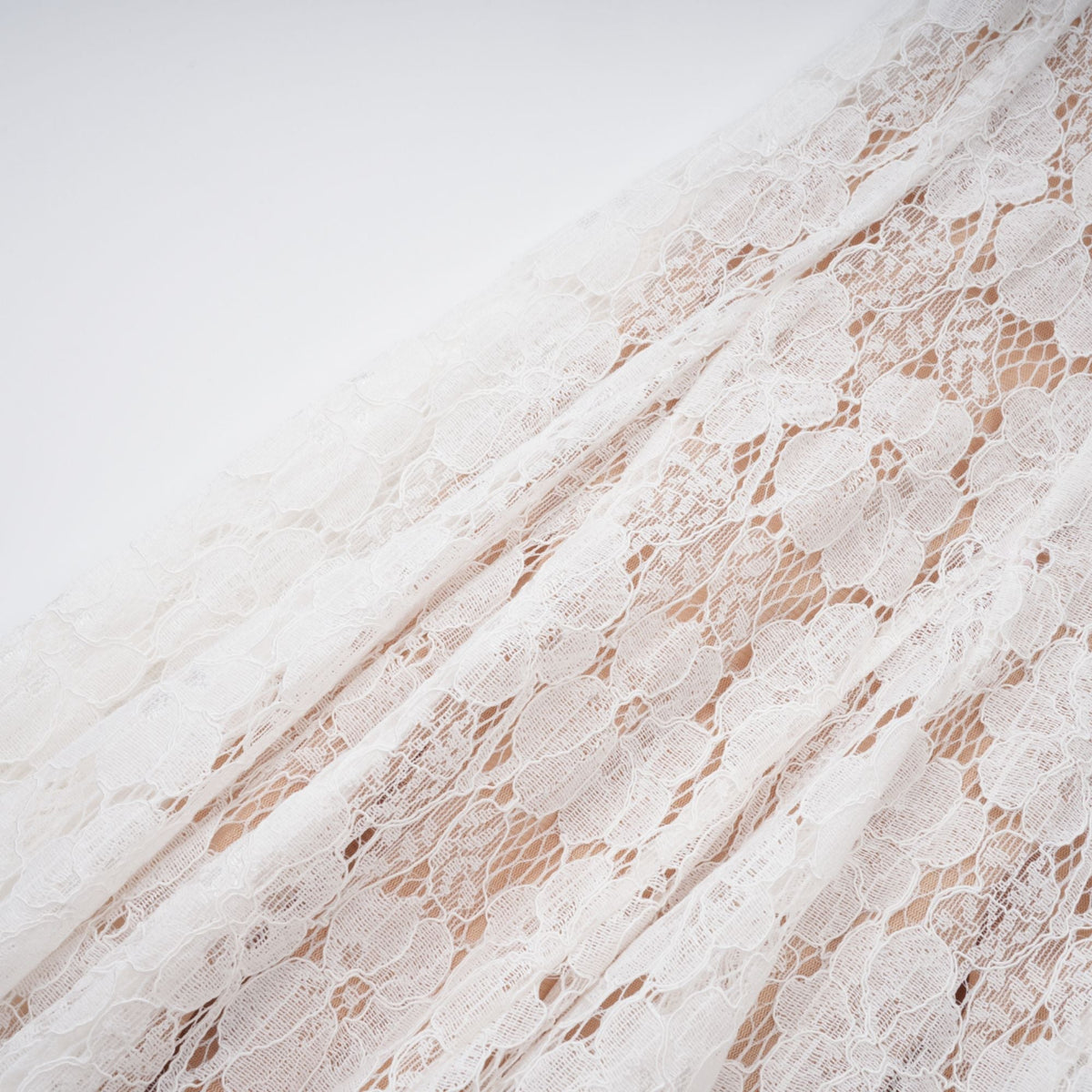 Bronte White Pleated Floral Lace Midi Dress (Final Sale-US Only)