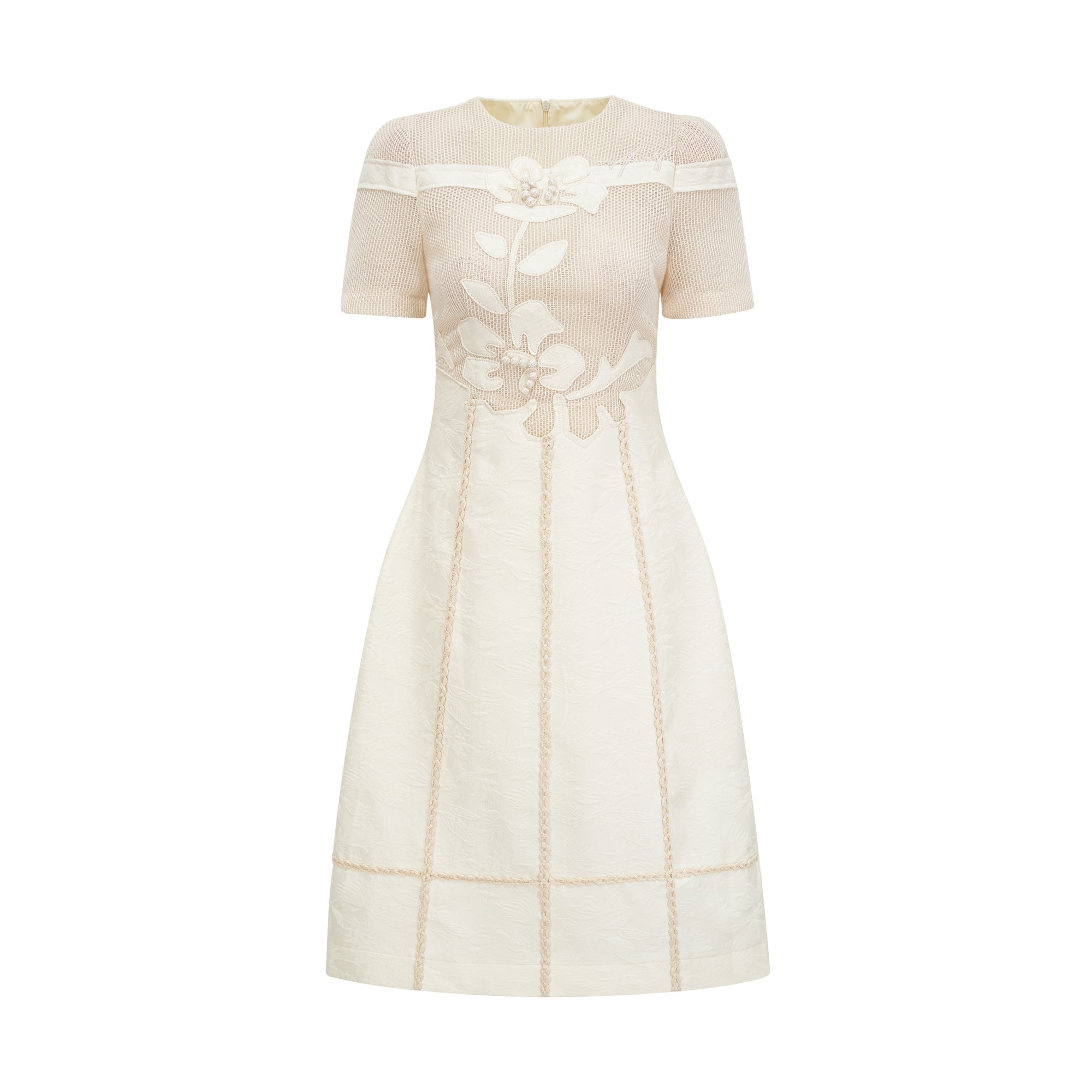 Diane floral embroidered openwork midi dress (Final Sale-US Only)