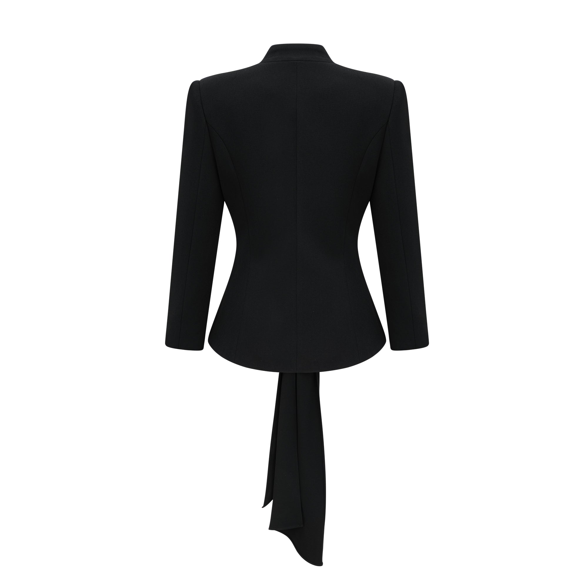 Suzanne black pleated jacket & trousers matching set (Final Sale-US Only)