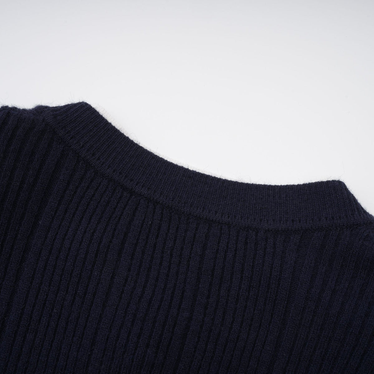 Fern Navy Blue Satin Panel Knit Midi Dress (Final Sale)