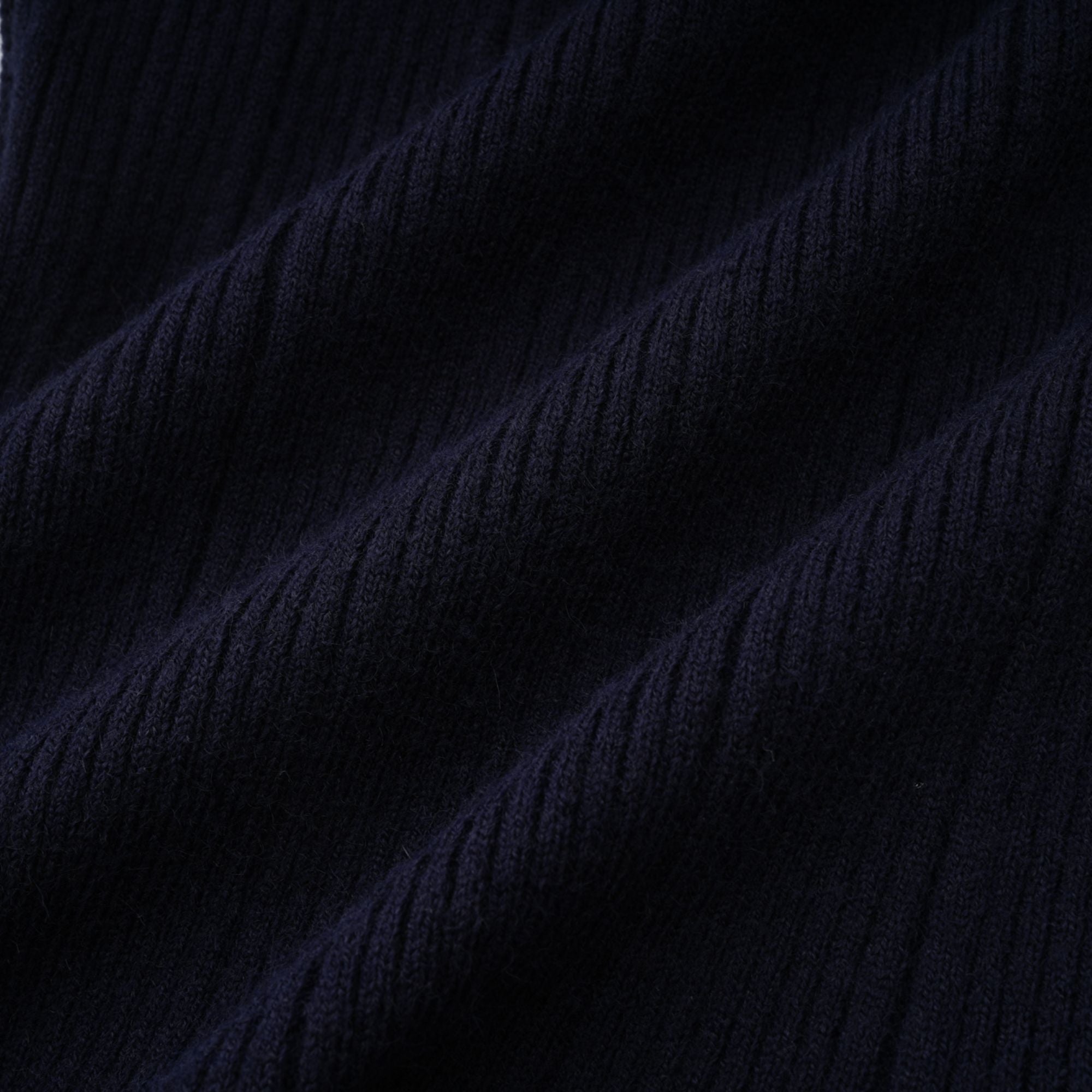 Fern Navy Blue Satin Panel Knit Midi Dress (Final Sale)