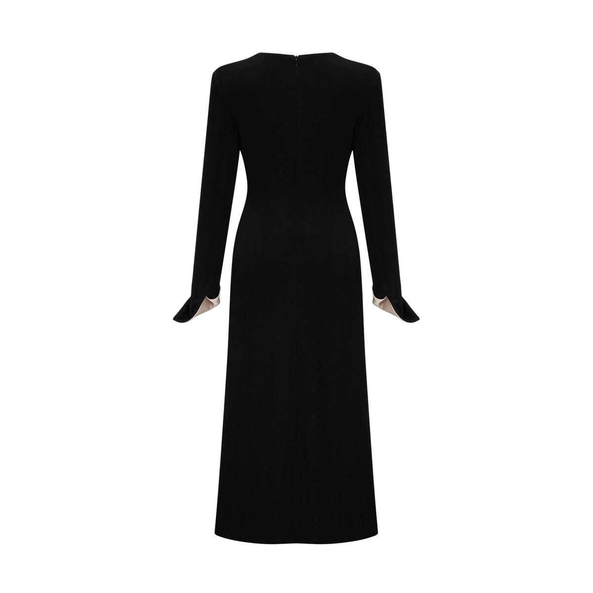 Karine contrast-color bowknot v-neck maxi dress (Final Sale-US Only)