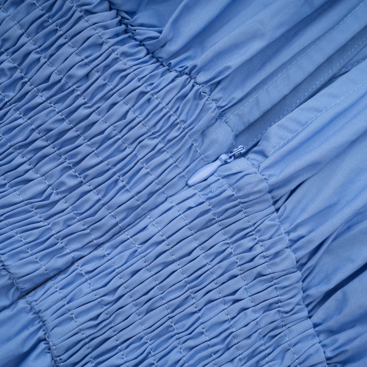 Emma petal-detail drawstring maxi dress in Blue (Final Sale-US Only)