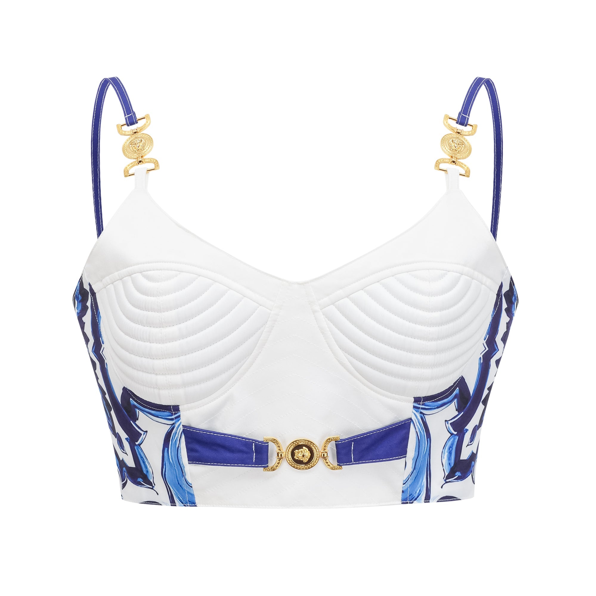 Allegra graphic-printed top & skirt matching set - Blue