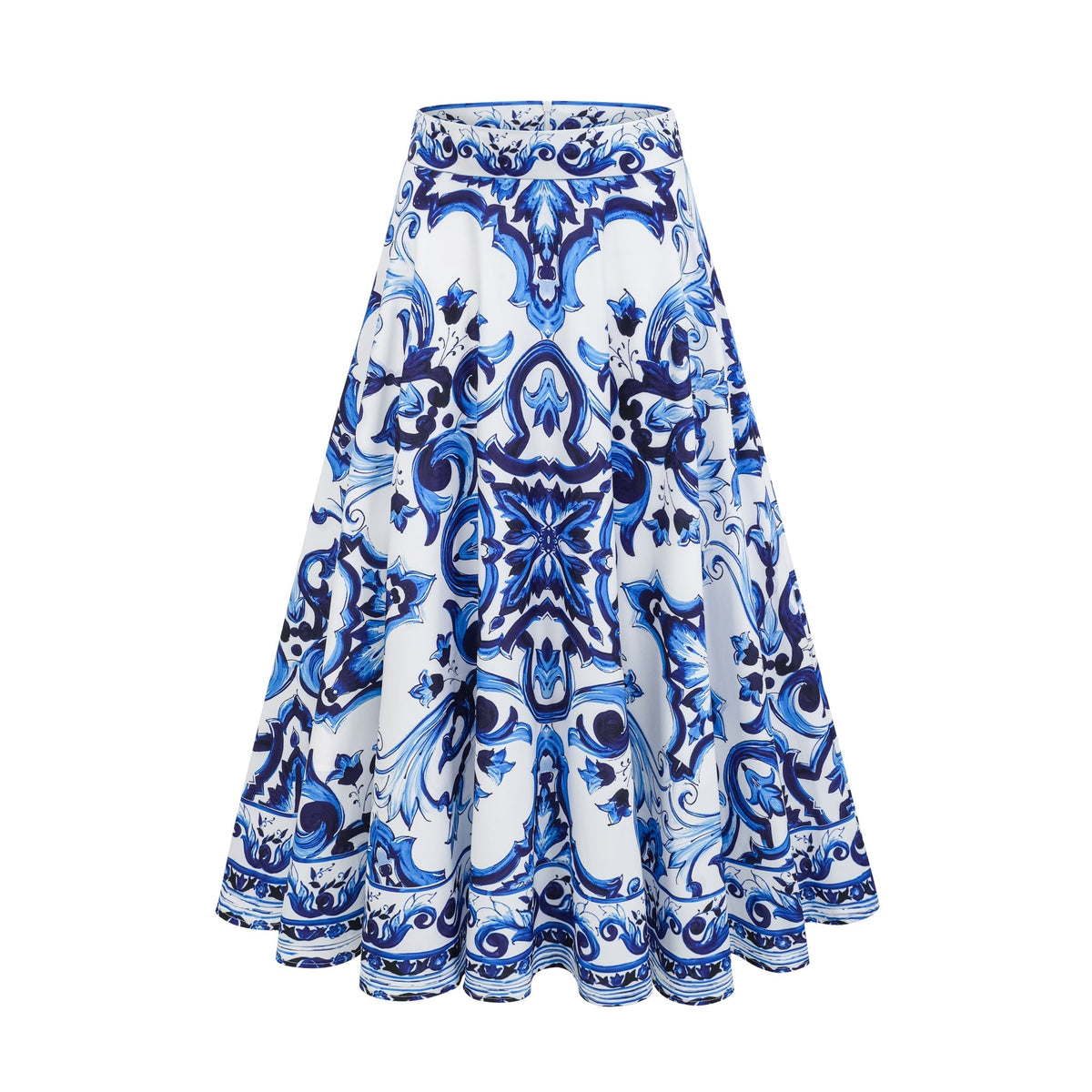 Allegra graphic-printed top & skirt matching set - Blue