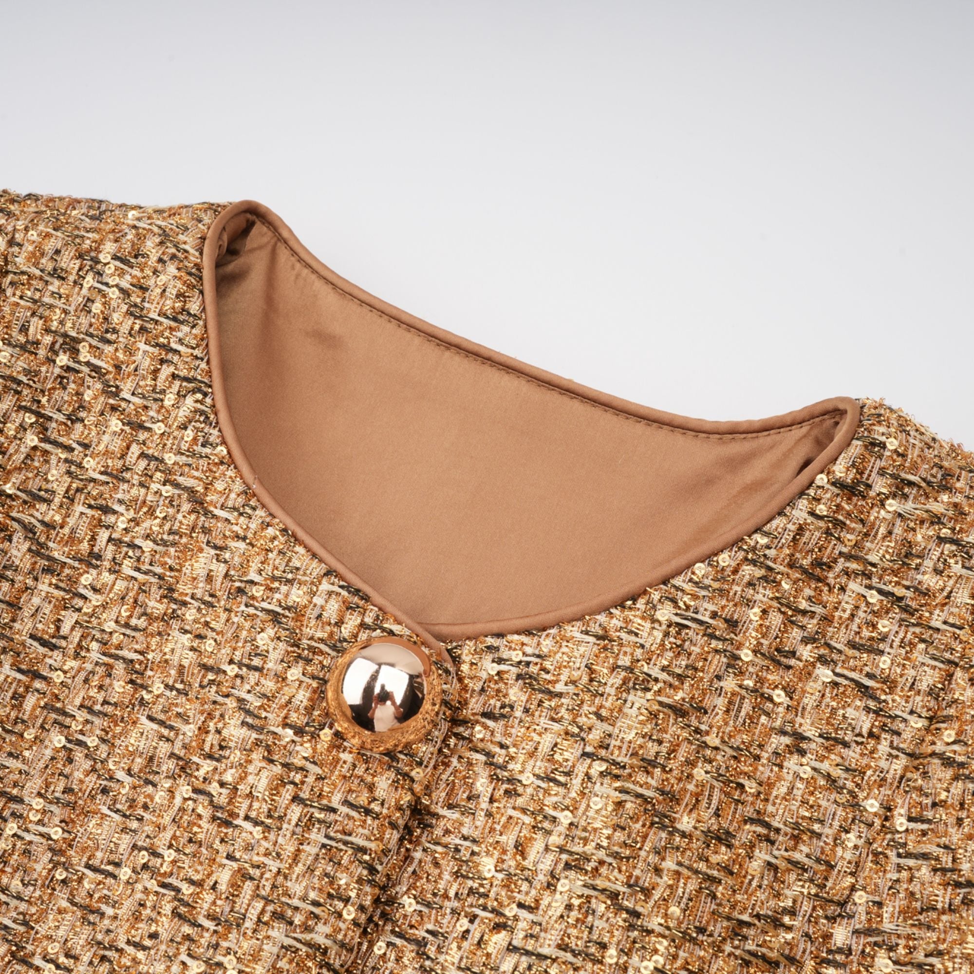 Clothilde Gold Sequined Tweed Jacket (Final Sale-US Only)