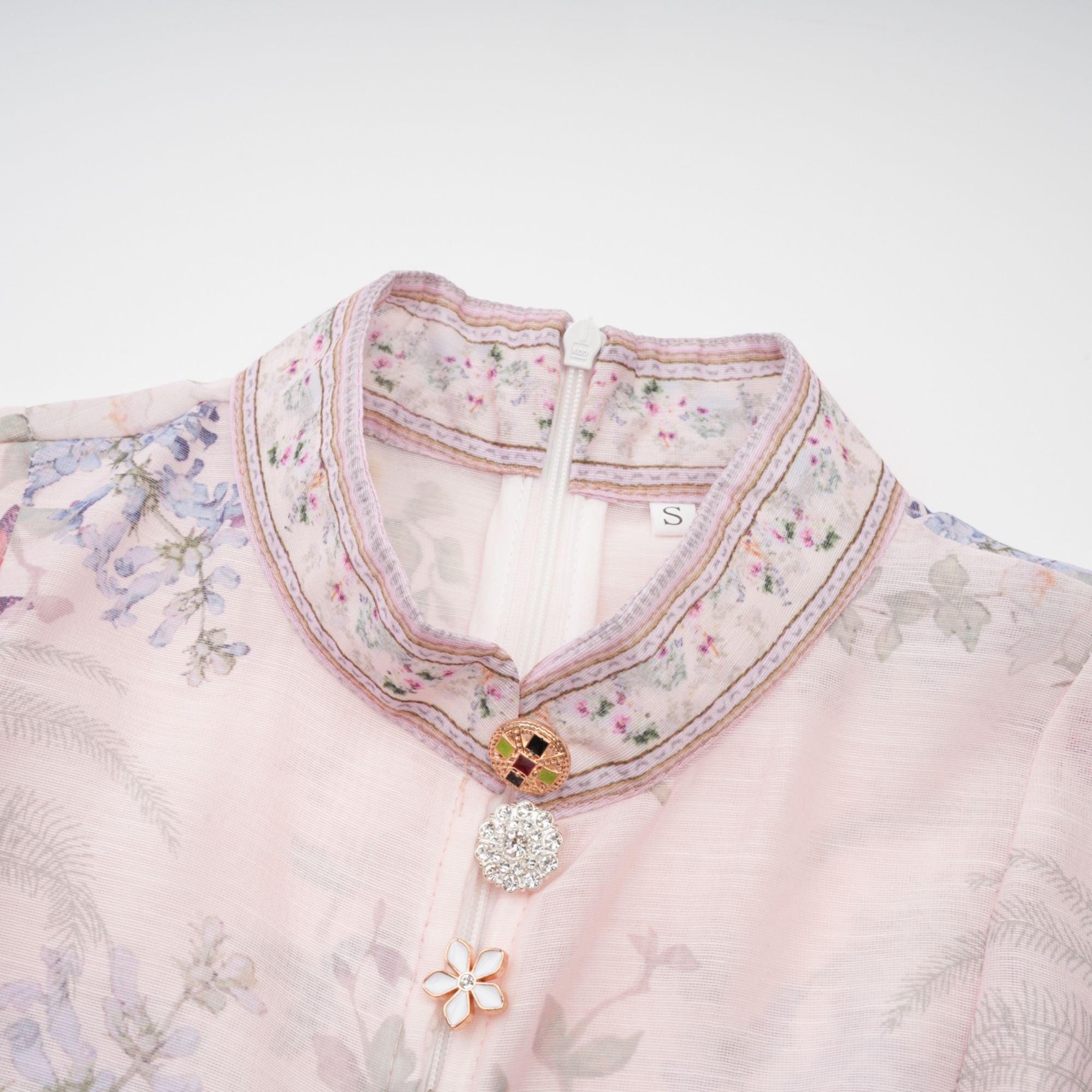Fabienne light-pink floral-print mini dress (Final Sale-US Only)