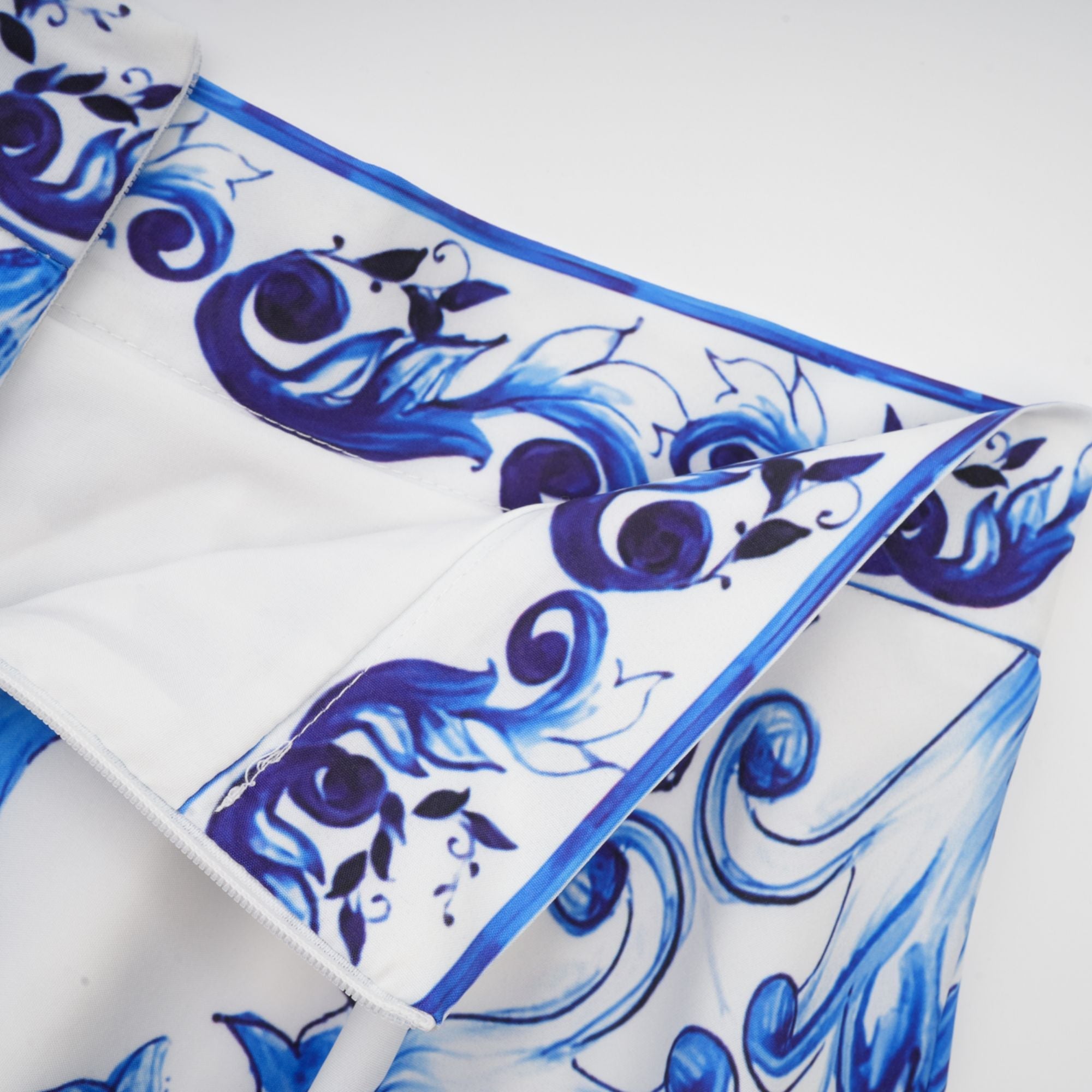 Allegra graphic-printed top & skirt matching set - Blue