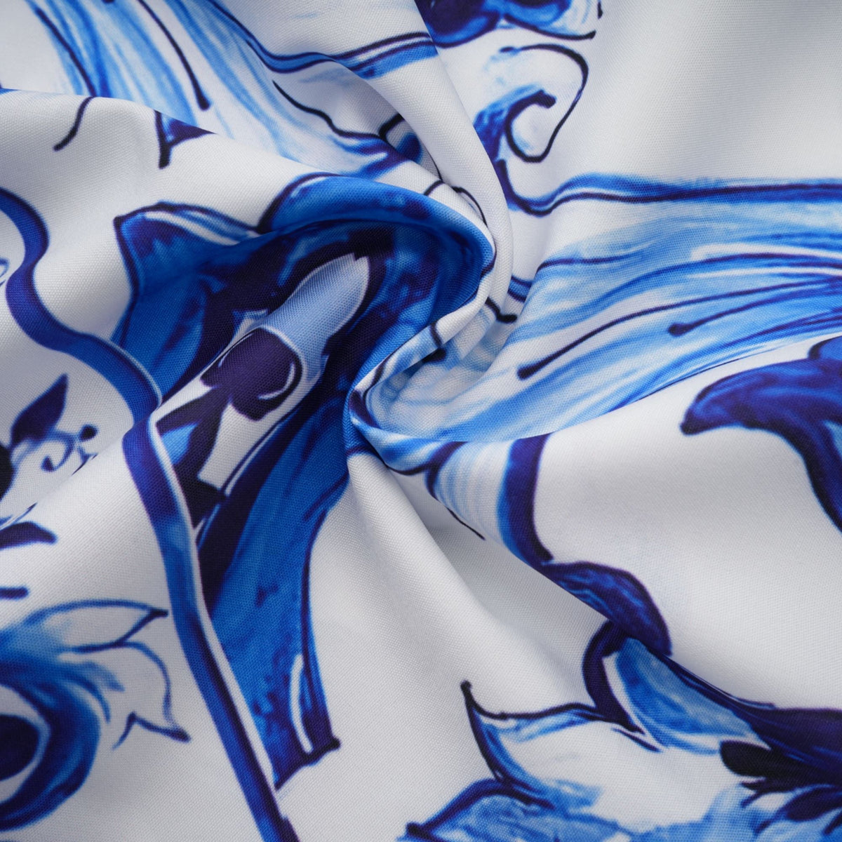 Allegra graphic-printed top & skirt matching set - Blue