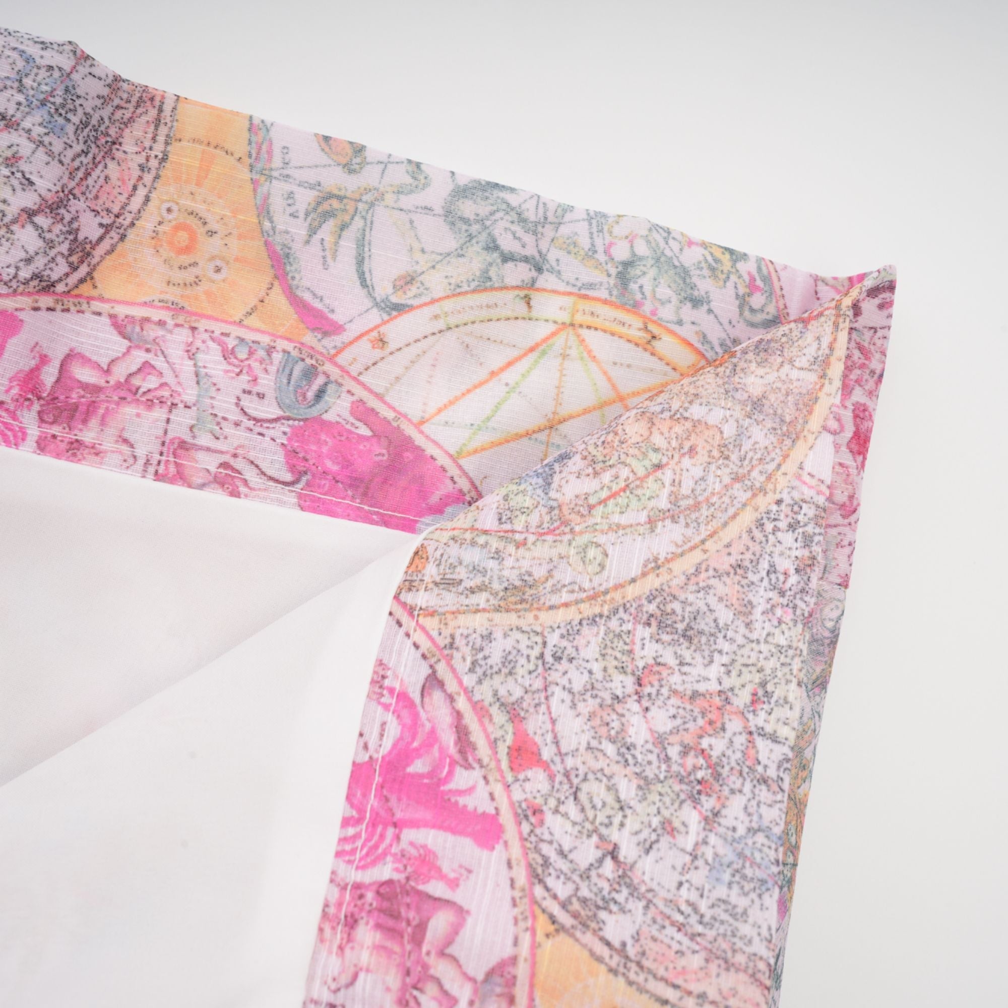 Cherry pink pattern-print shirt & skirt matching set (Final Sale-US Only)