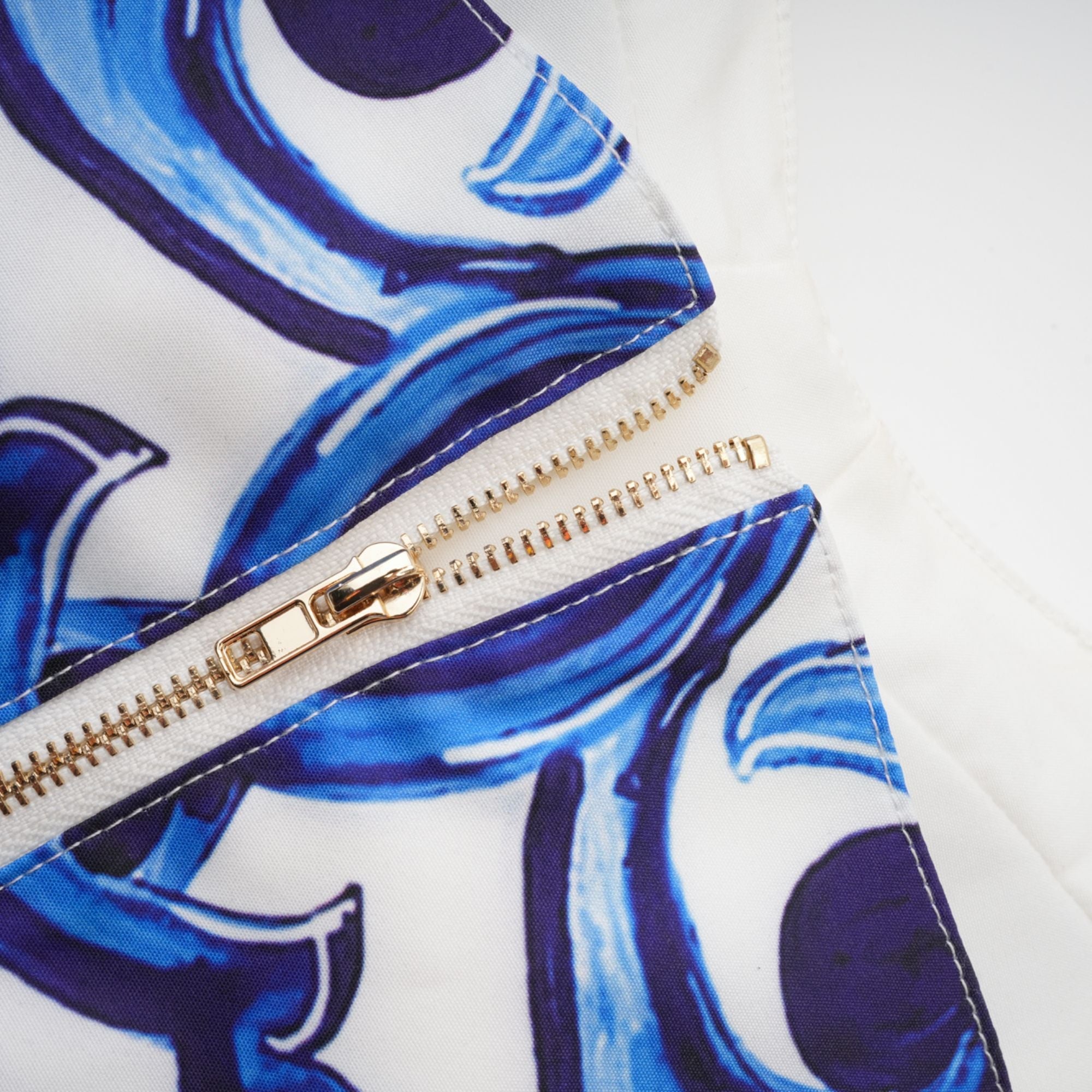 Allegra graphic-printed top & skirt matching set - Blue