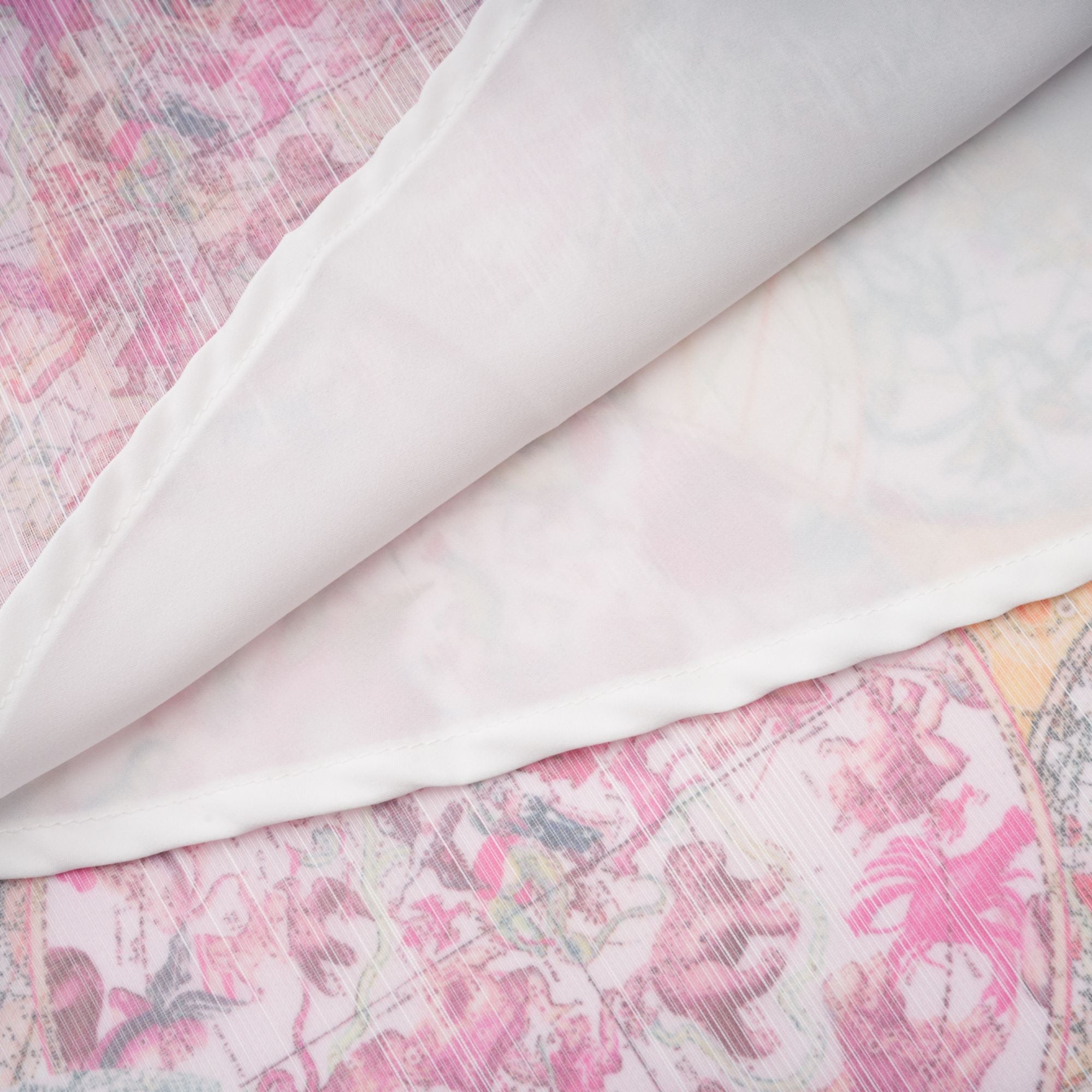 Cherry pink pattern-print shirt & skirt matching set (Final Sale-US Only)
