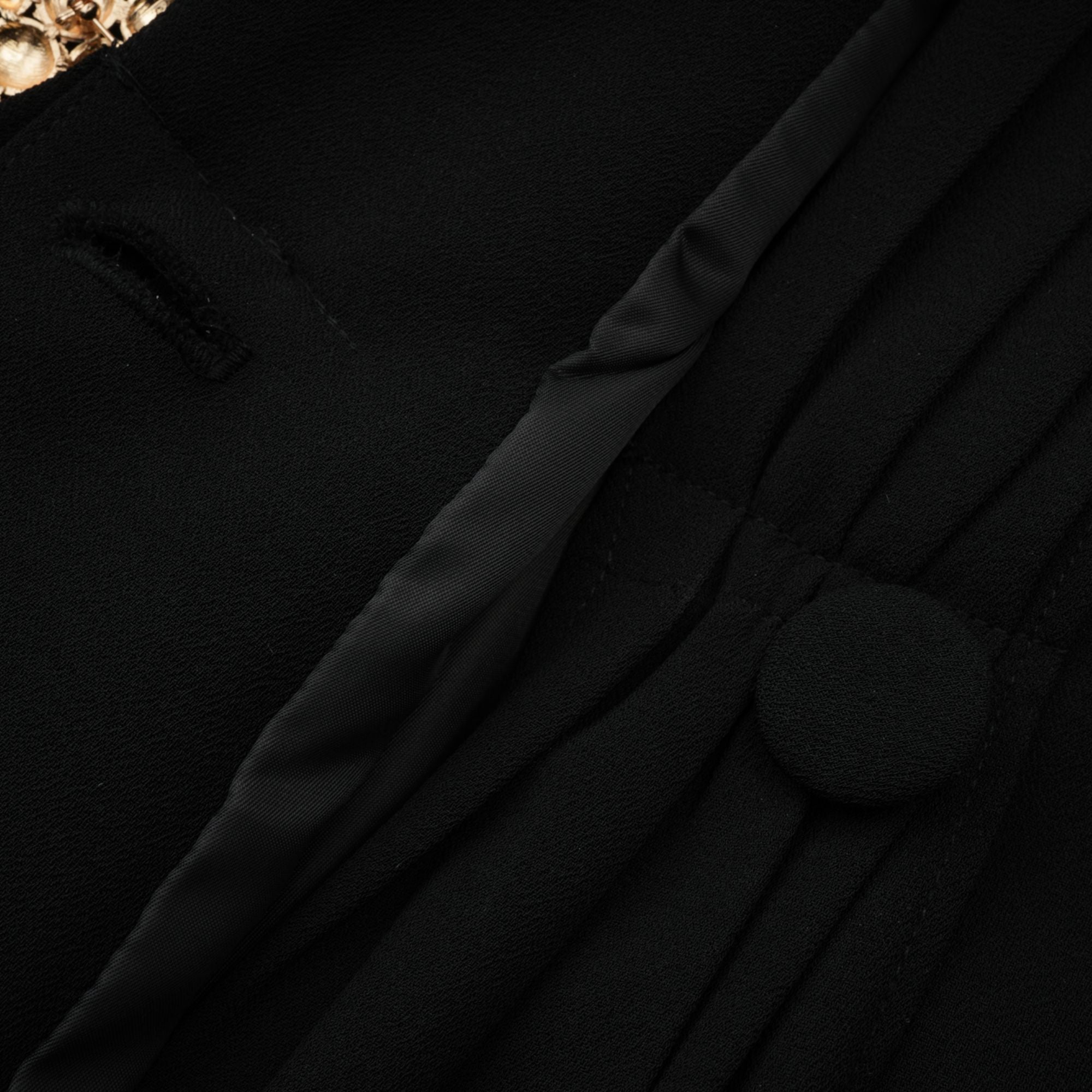 Suzanne black pleated jacket & trousers matching set (Final Sale-US Only)