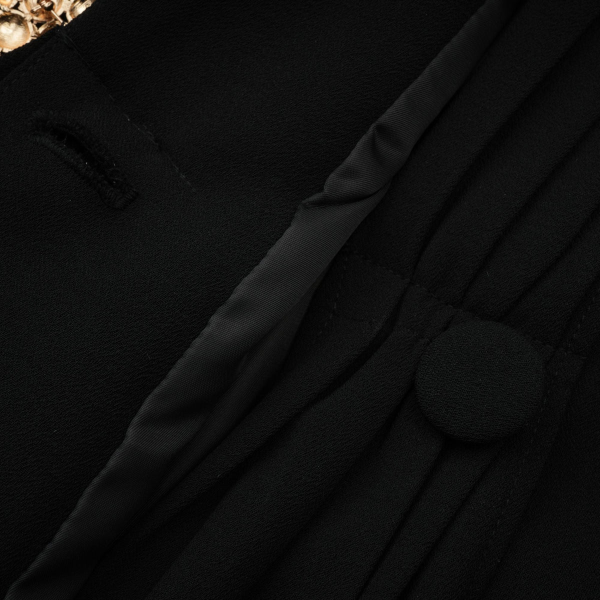 Suzanne black pleated jacket & trousers matching set (Final Sale-US Only)