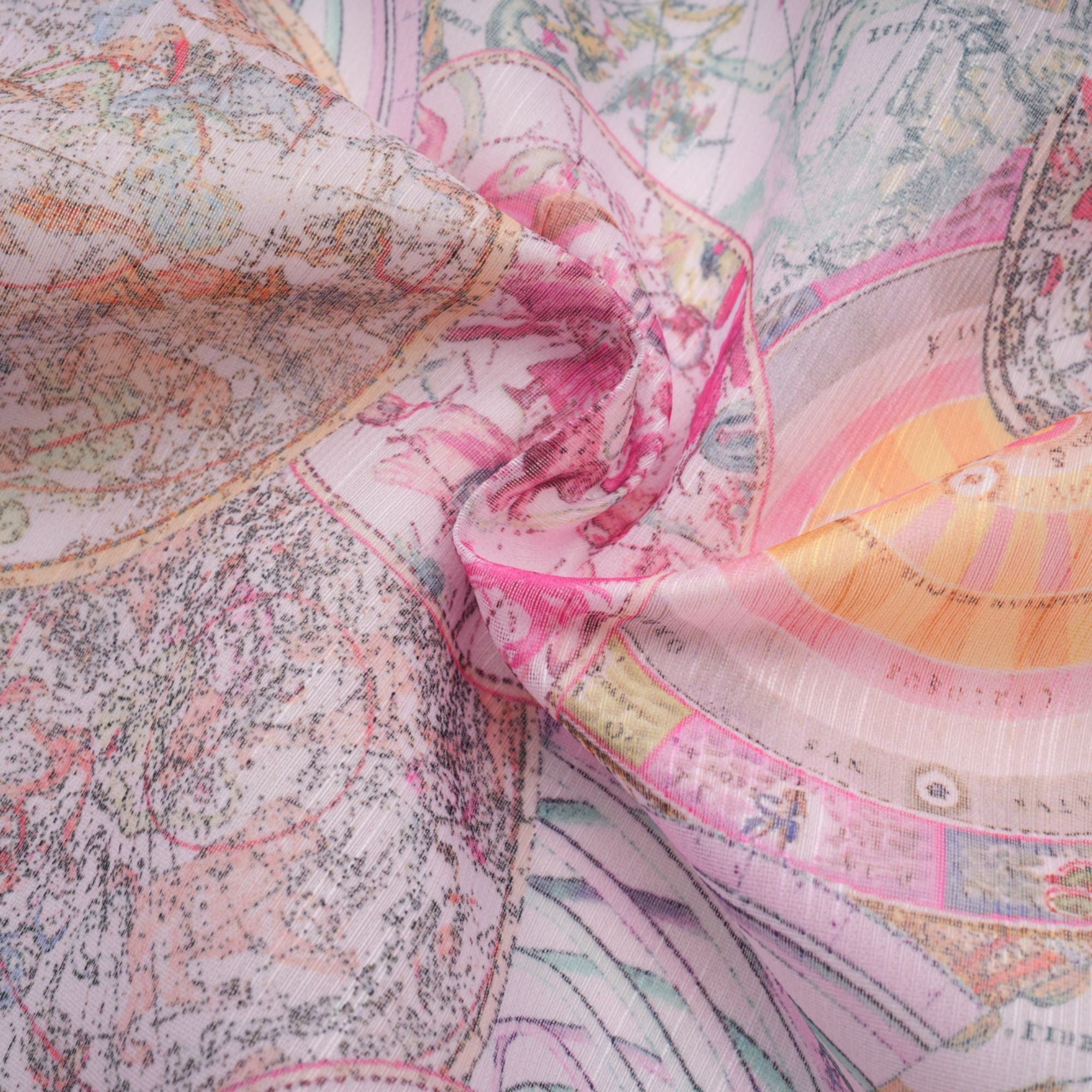 Cherry pink pattern-print shirt & skirt matching set (Final Sale-US Only)