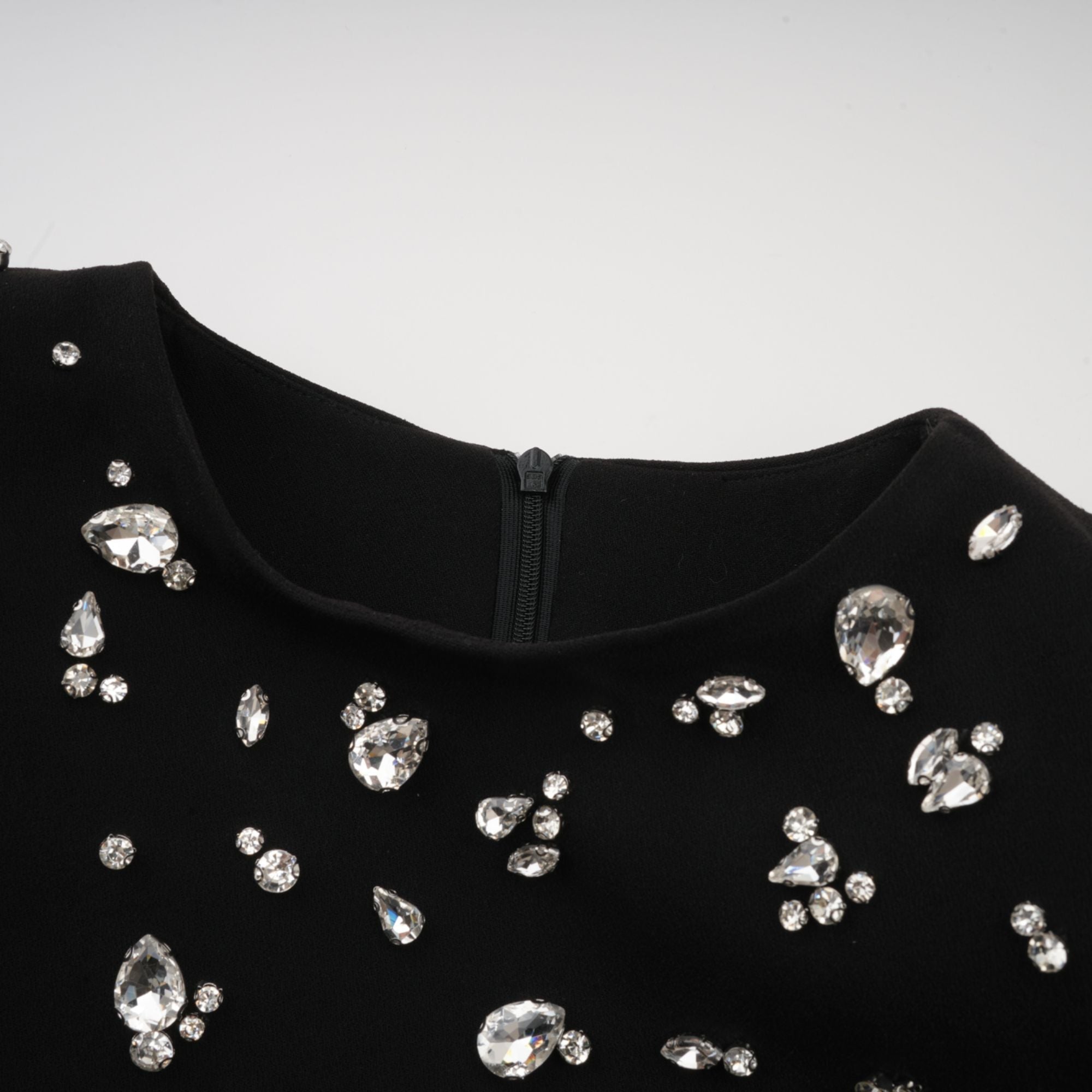 Imelda black crystal-embellished maxi dress