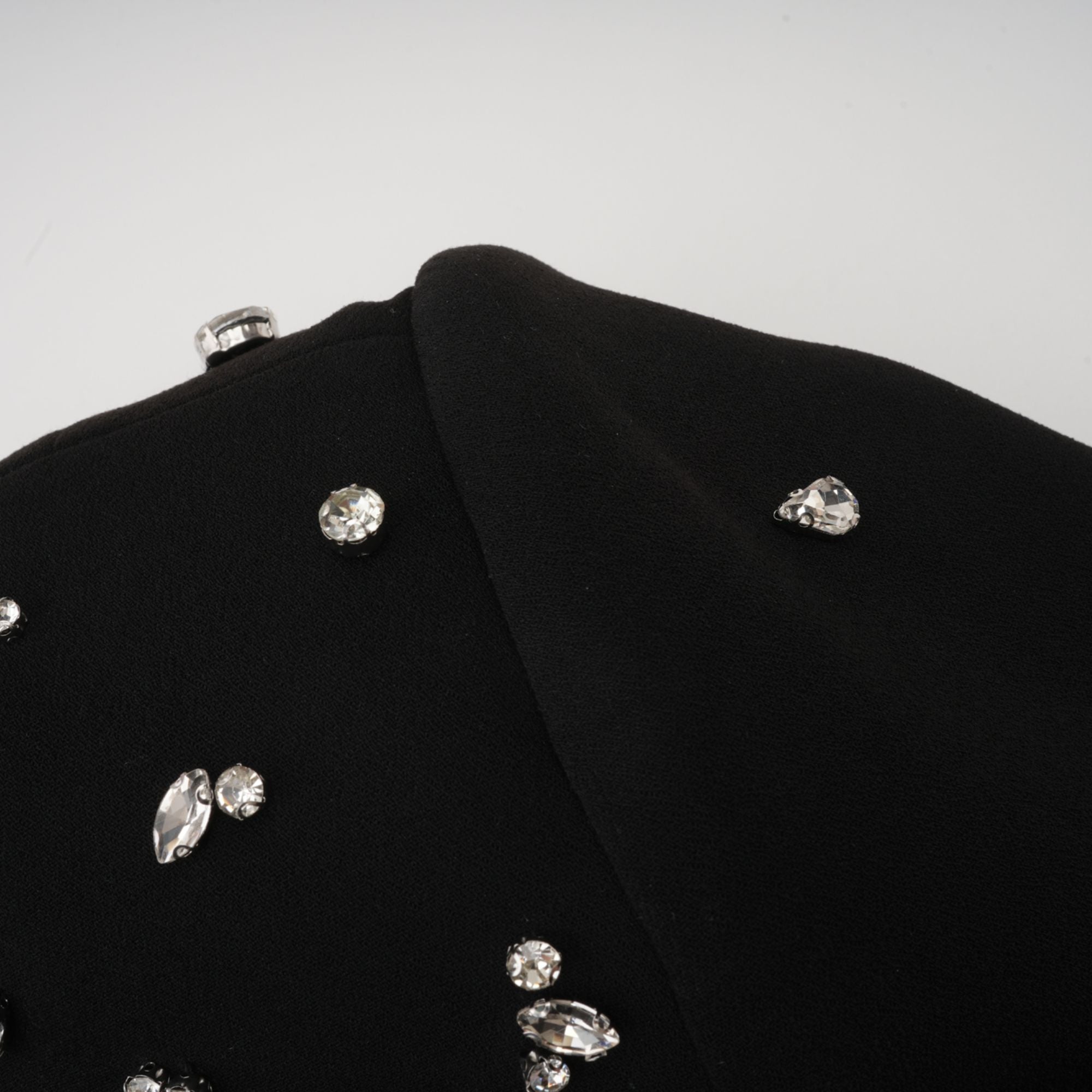 Imelda black crystal-embellished maxi dress