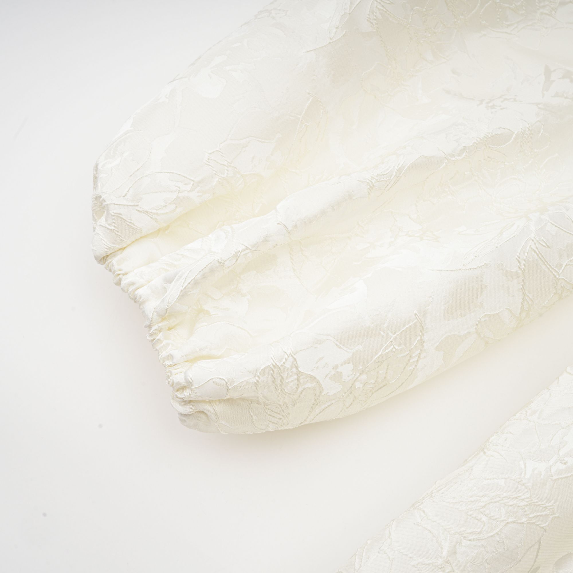 Colette white jacquard tiered mini dress