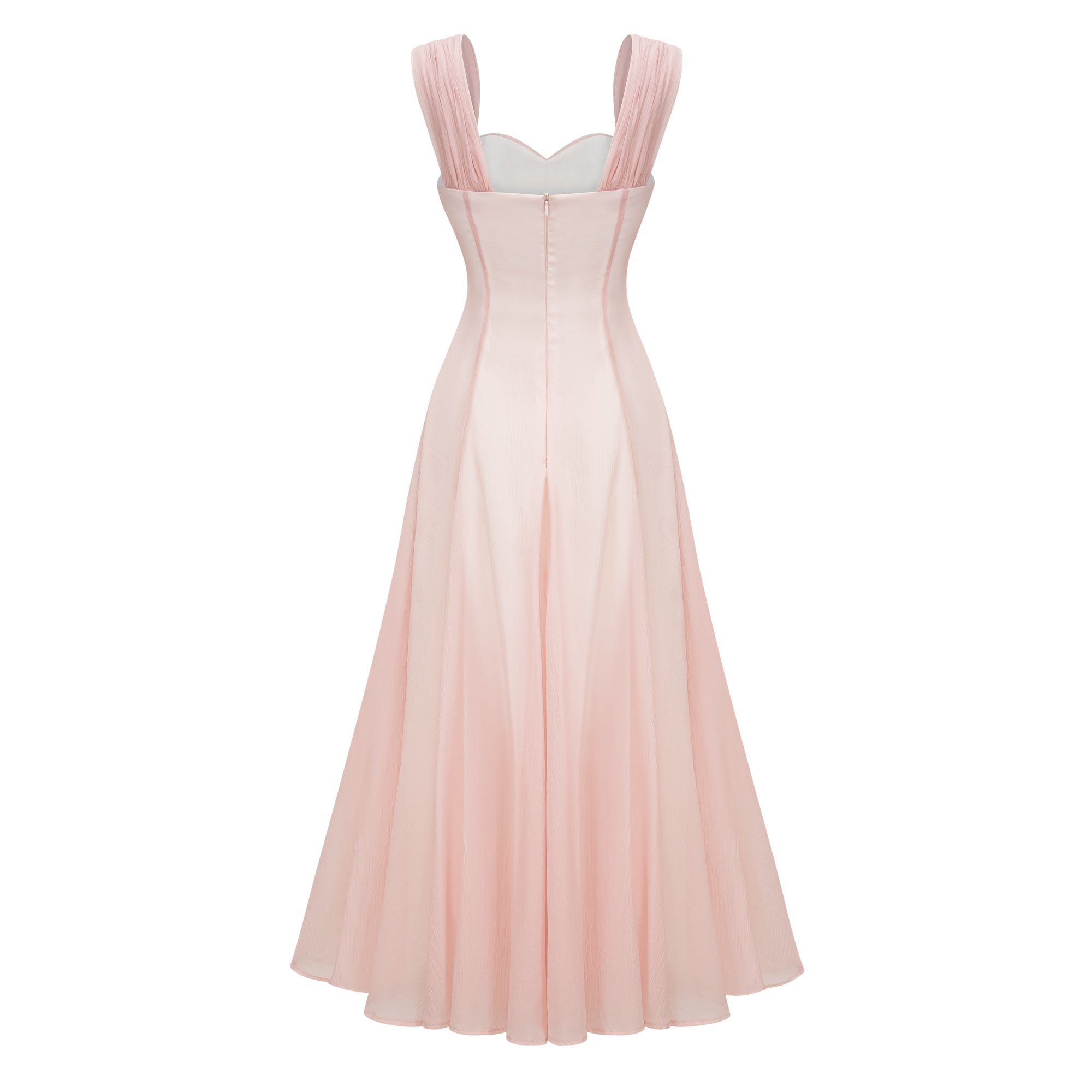 Érasme Pink Flounced Midi Dress (Final Sale-US Only)