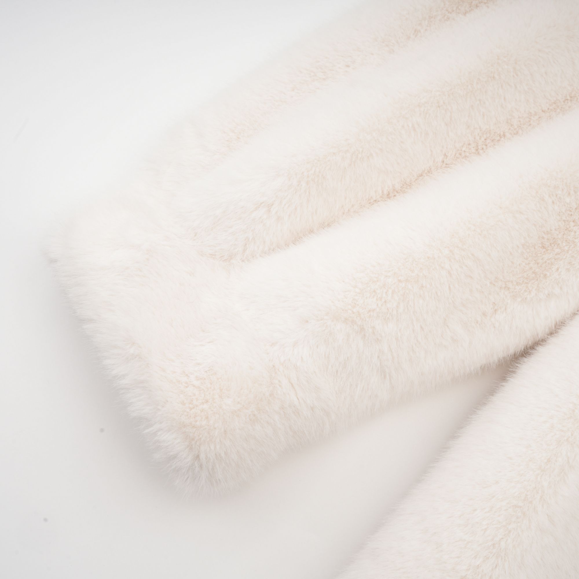 Chantal white faux-fur double-breasted jacket