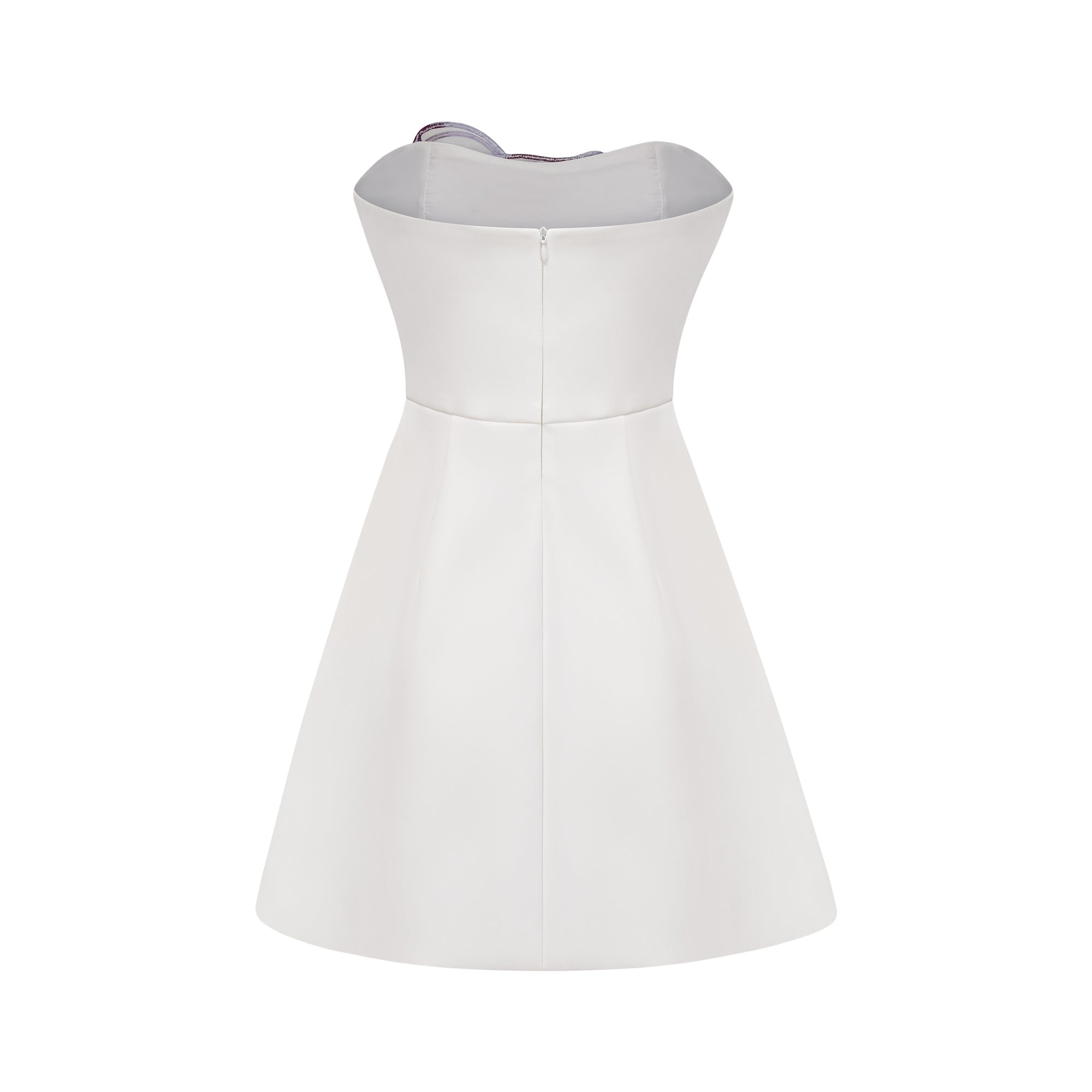 Irène White Off-Shoulder Sequin Floral Embroidered Mini Dress (Final Sale-US Only)