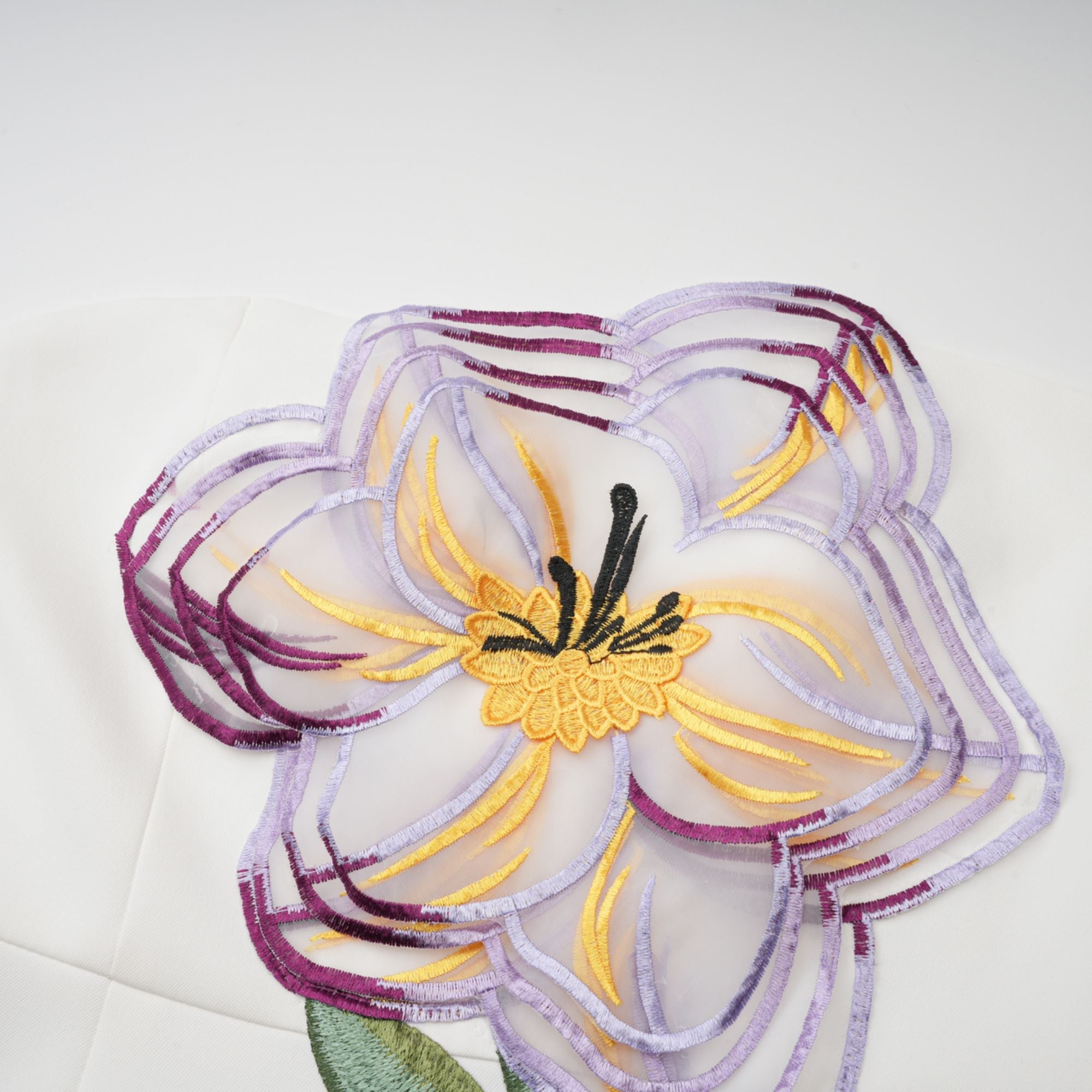 Irène White Off-Shoulder Sequin Floral Embroidered Mini Dress (Final Sale-US Only)