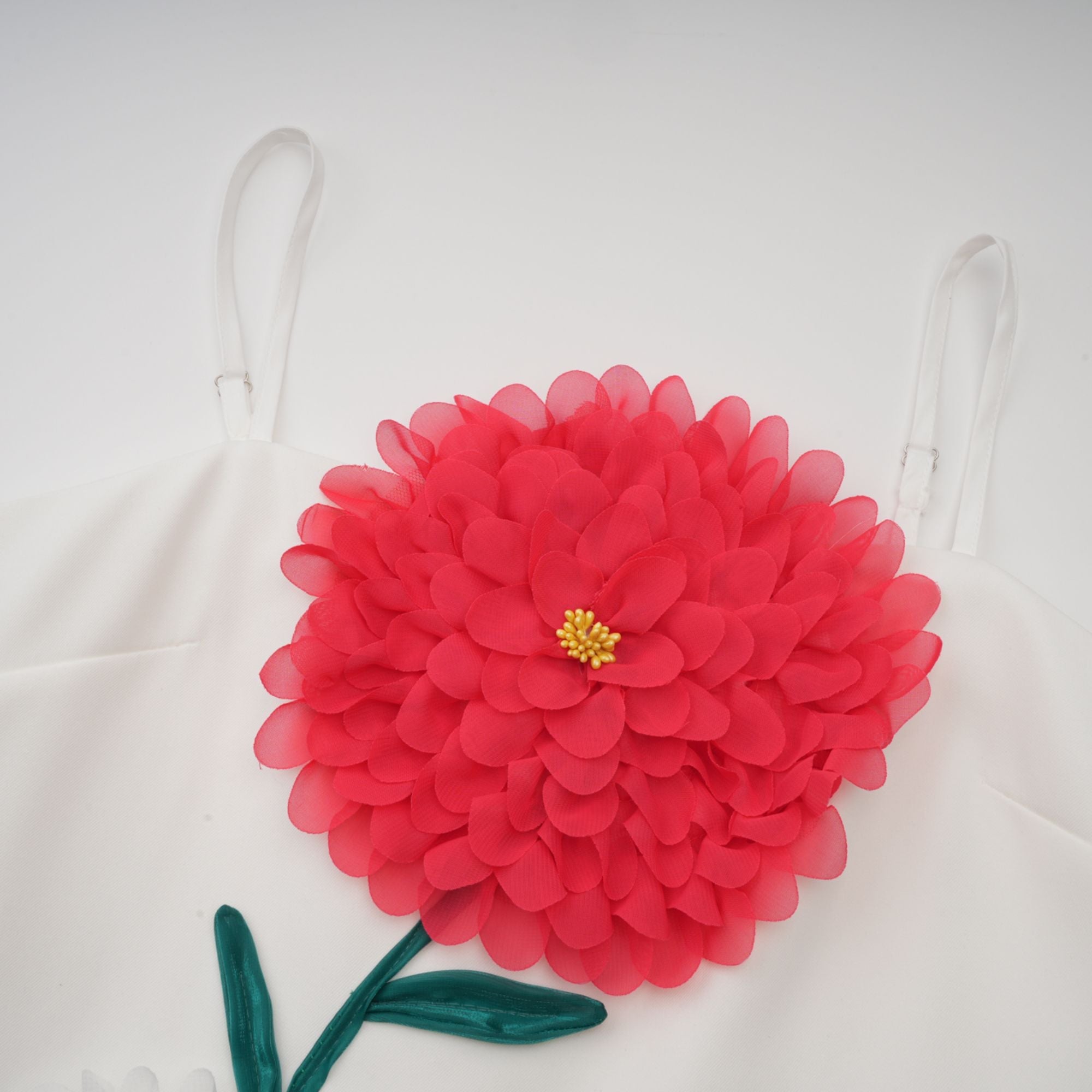 Véronique white 3d-petal sleeveless mini dress (Final Sale-US Only)