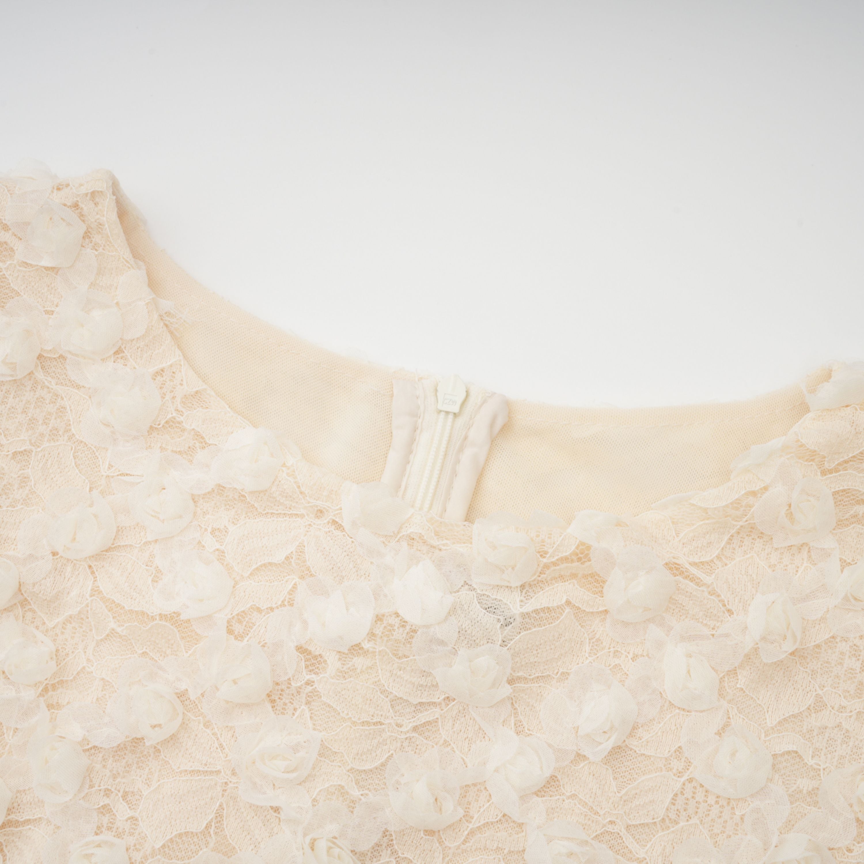Halla Neutral Tiered Floral Lace Maxi Dress (Final Sale-US Only)