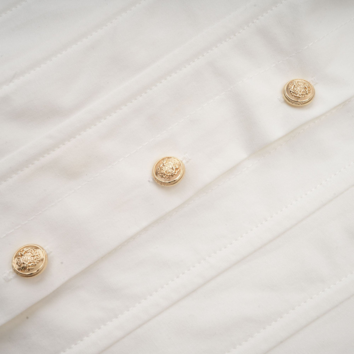 Orlane white cinched-waist pleated mini shirt dress (Final Sale-US Only)