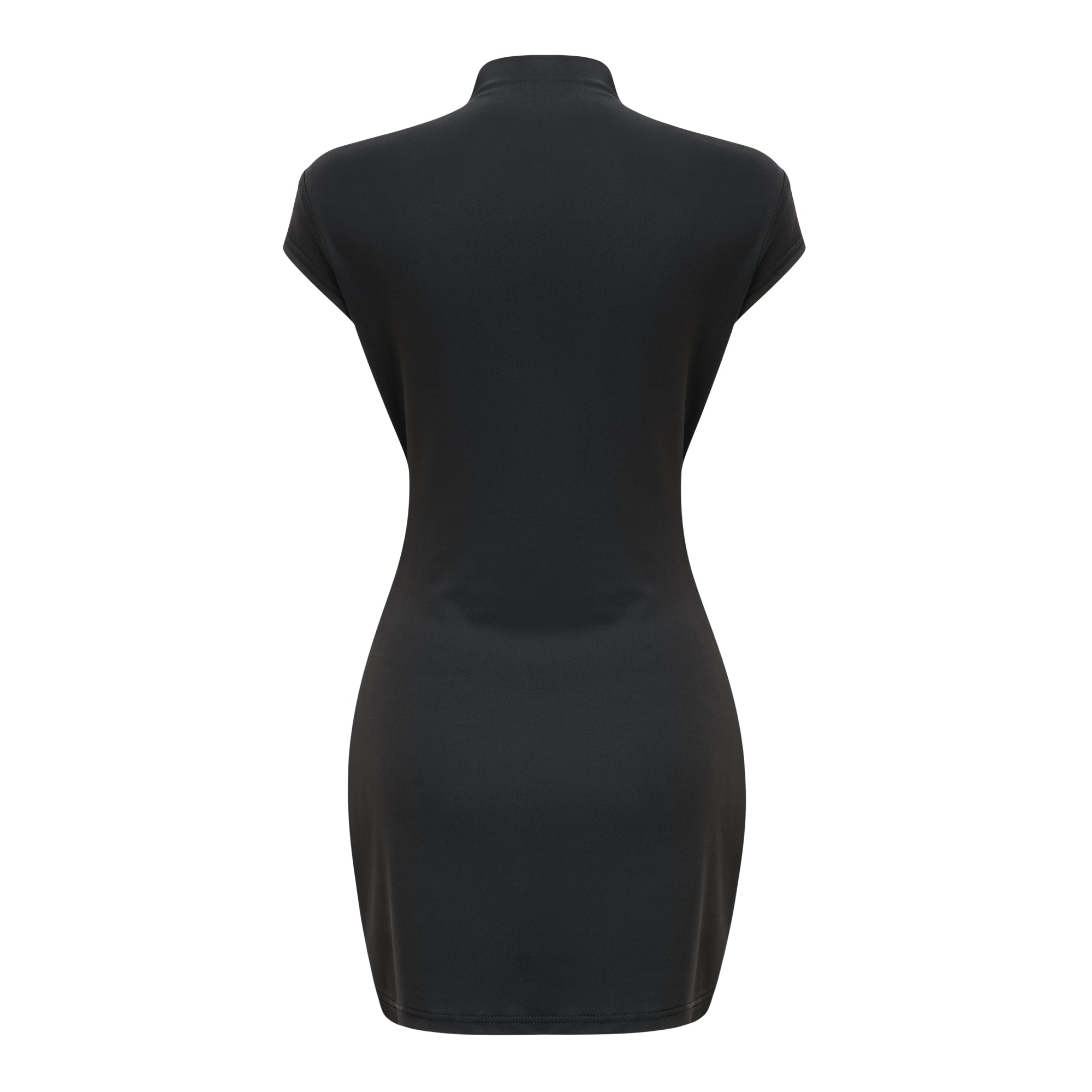 Andrea Black Keyhole Corset Mini Dress