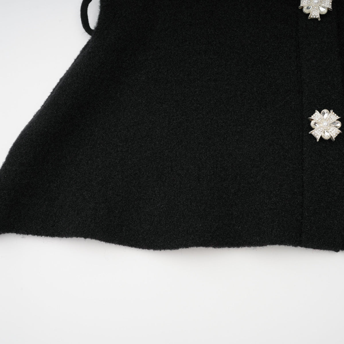Ellinor Black Embellished Knit Top & Skirt Set