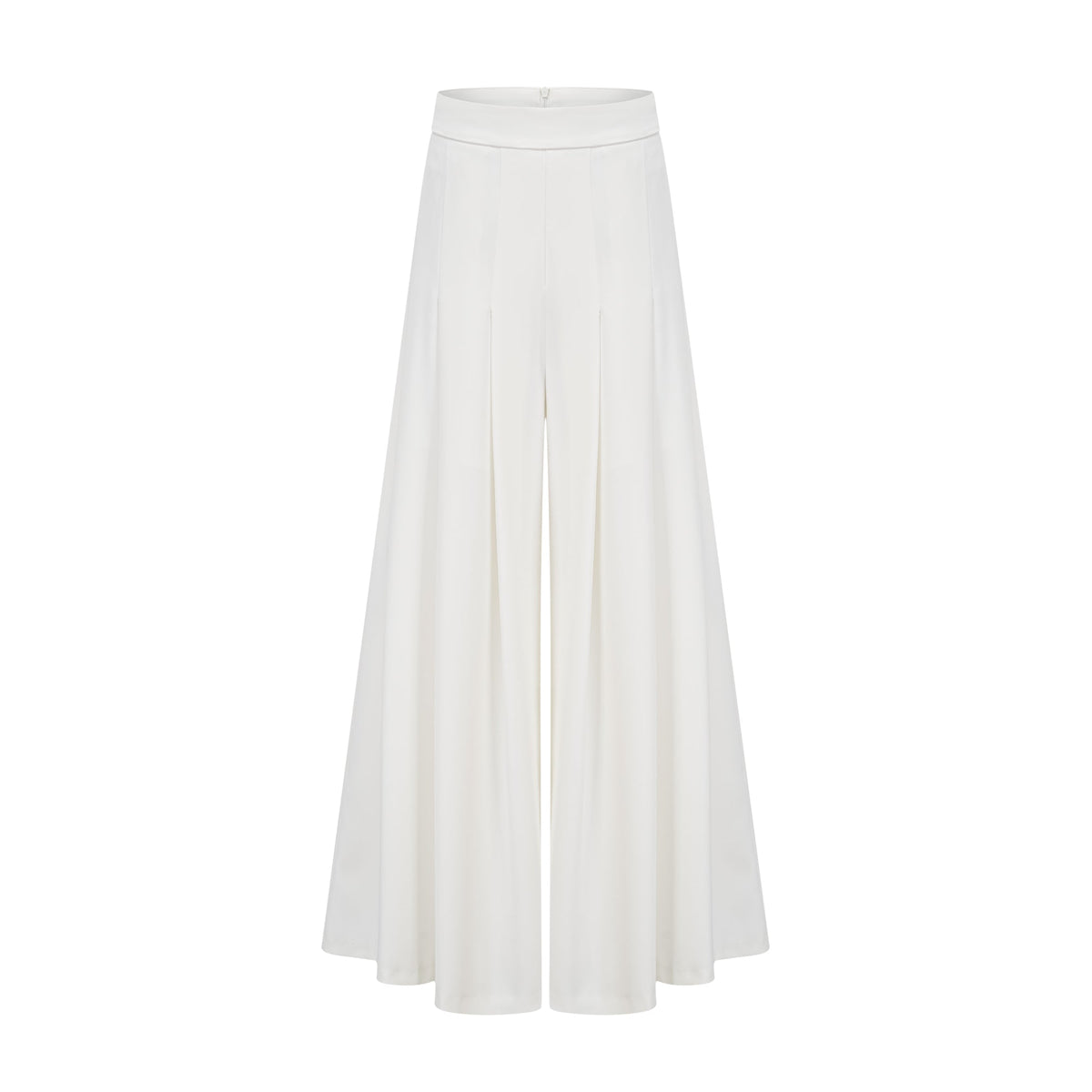 Adèle creased top & trousers matching set in White (Final Sale-US Only)