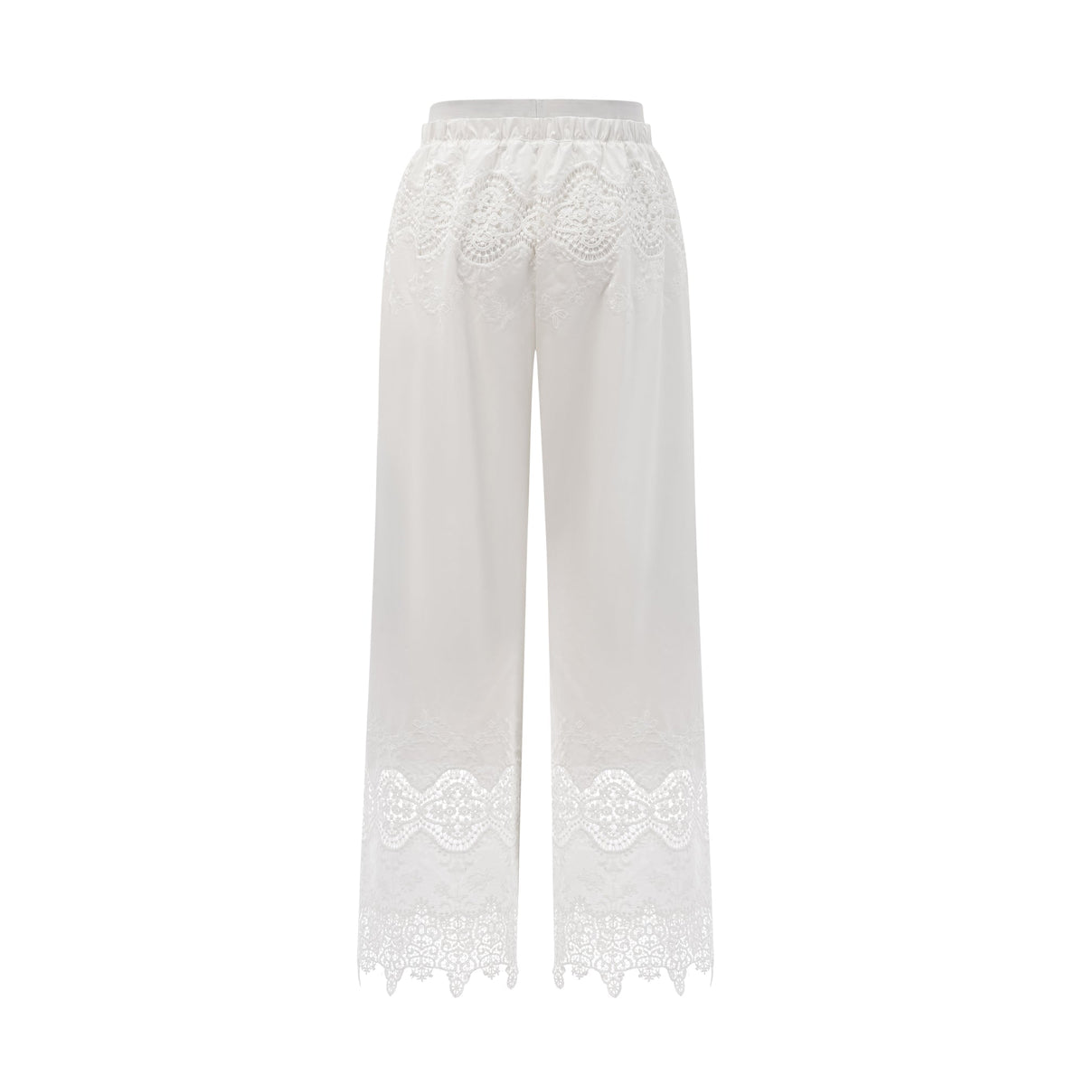 Raphaëlle lace-trim cut-out cropped top & trousers matching set (Final Sale)