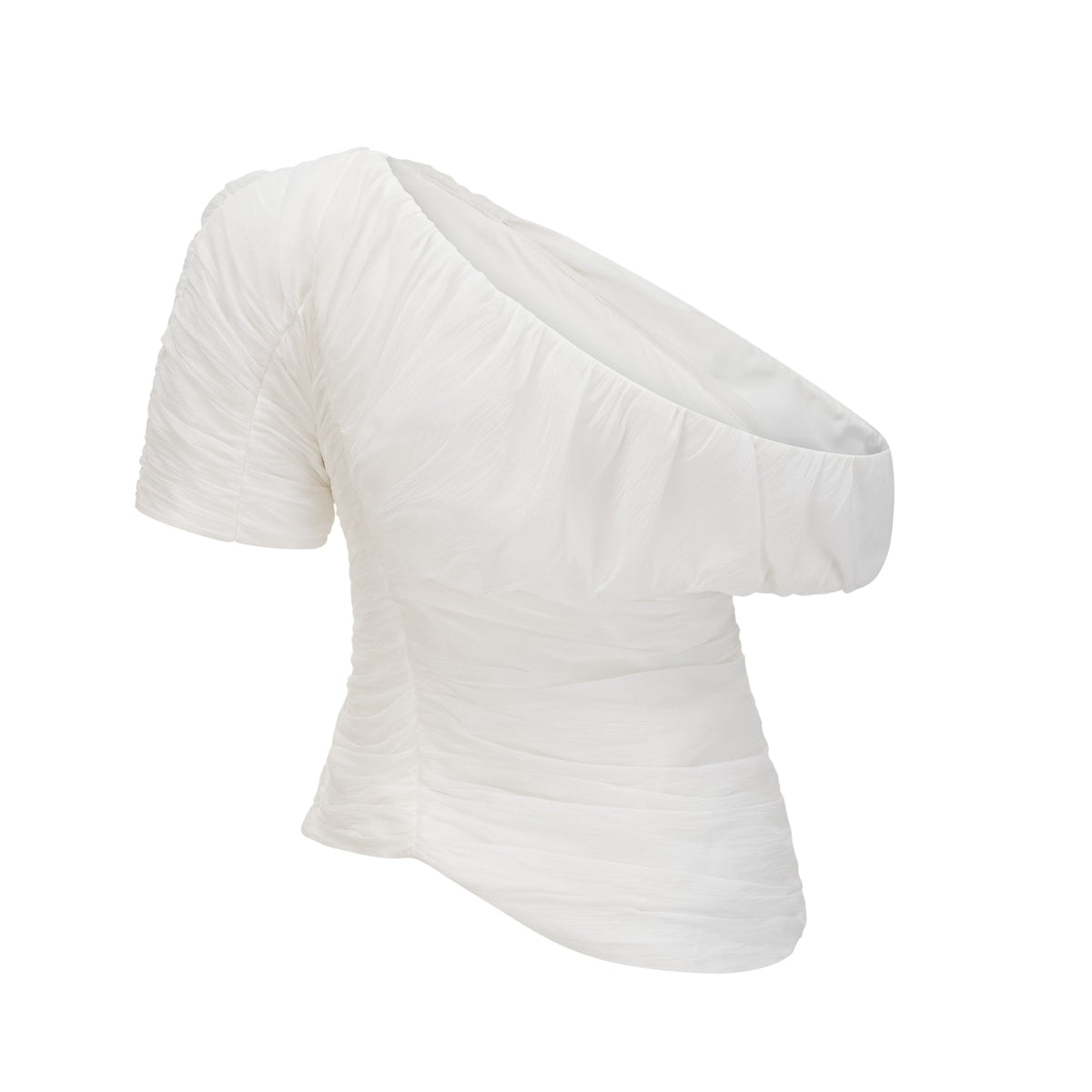 Adèle creased top & trousers matching set in White (Final Sale-US Only)
