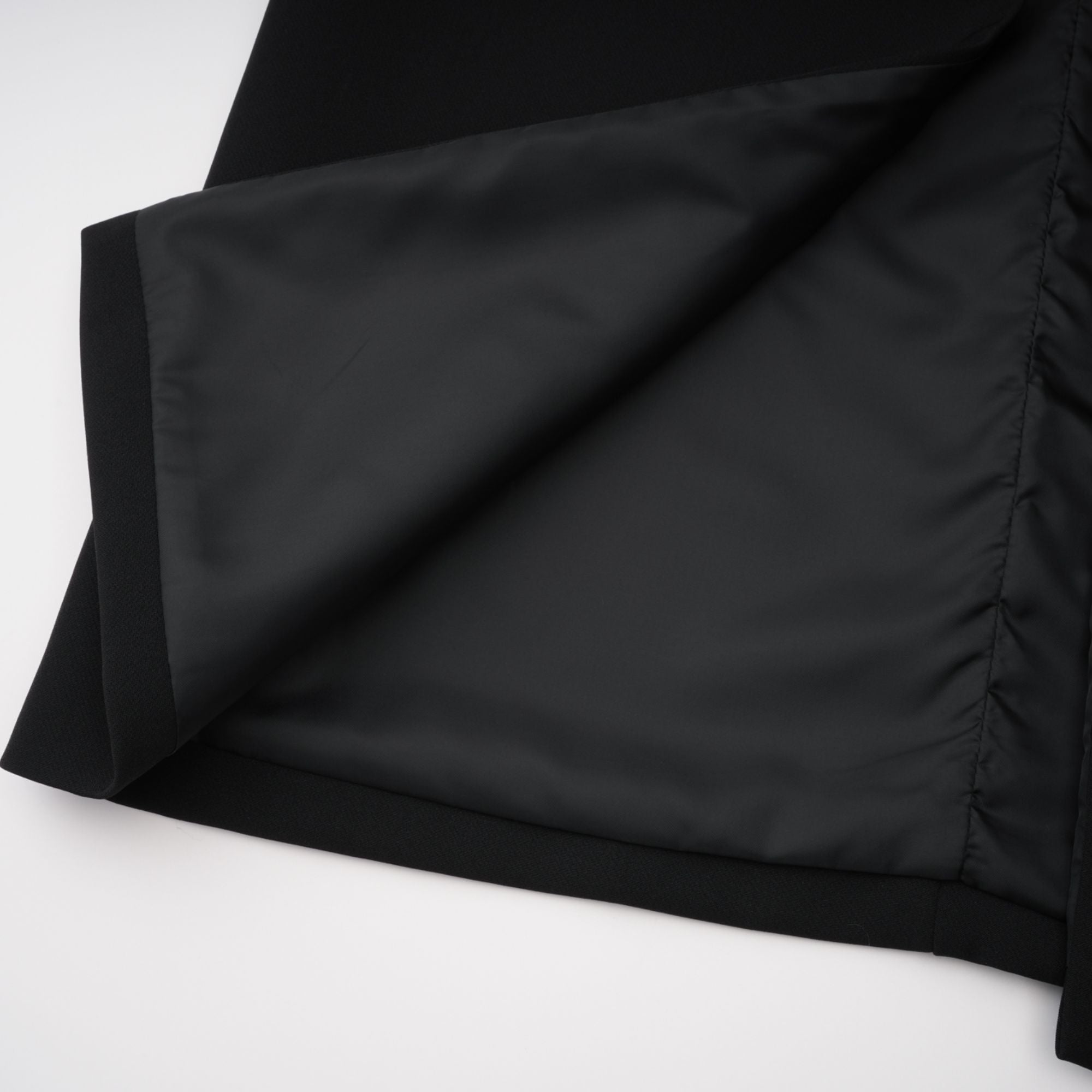 Rhea Black High Slit Lace Panel Midi Dress